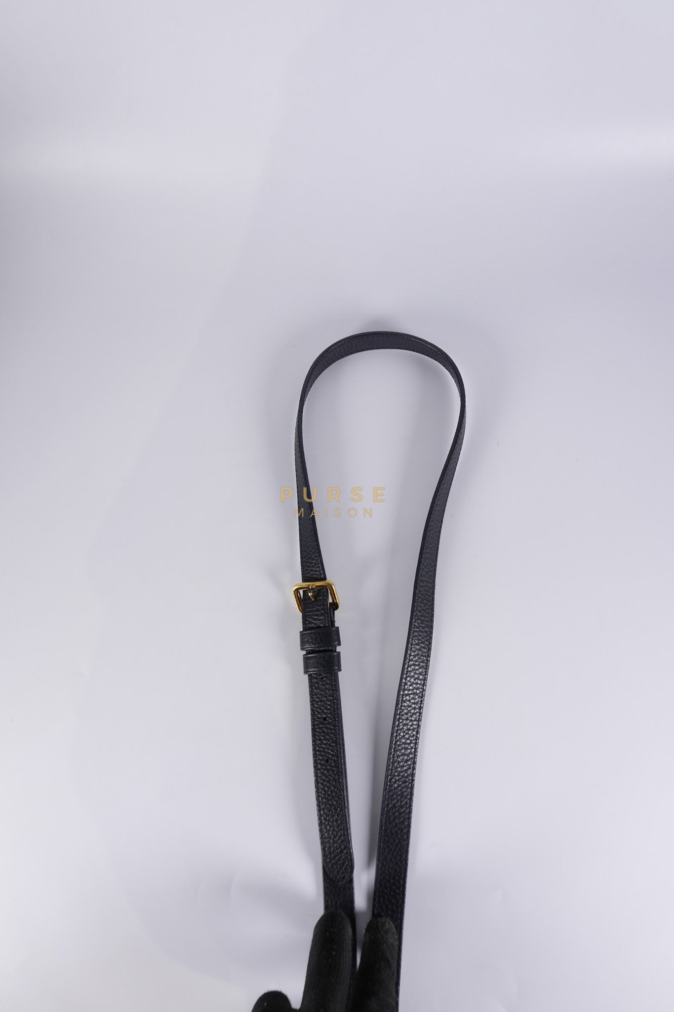 Capuccines PM Black Taurillon Leather and Gold Hardware | Purse Maison Luxury Bags Shop