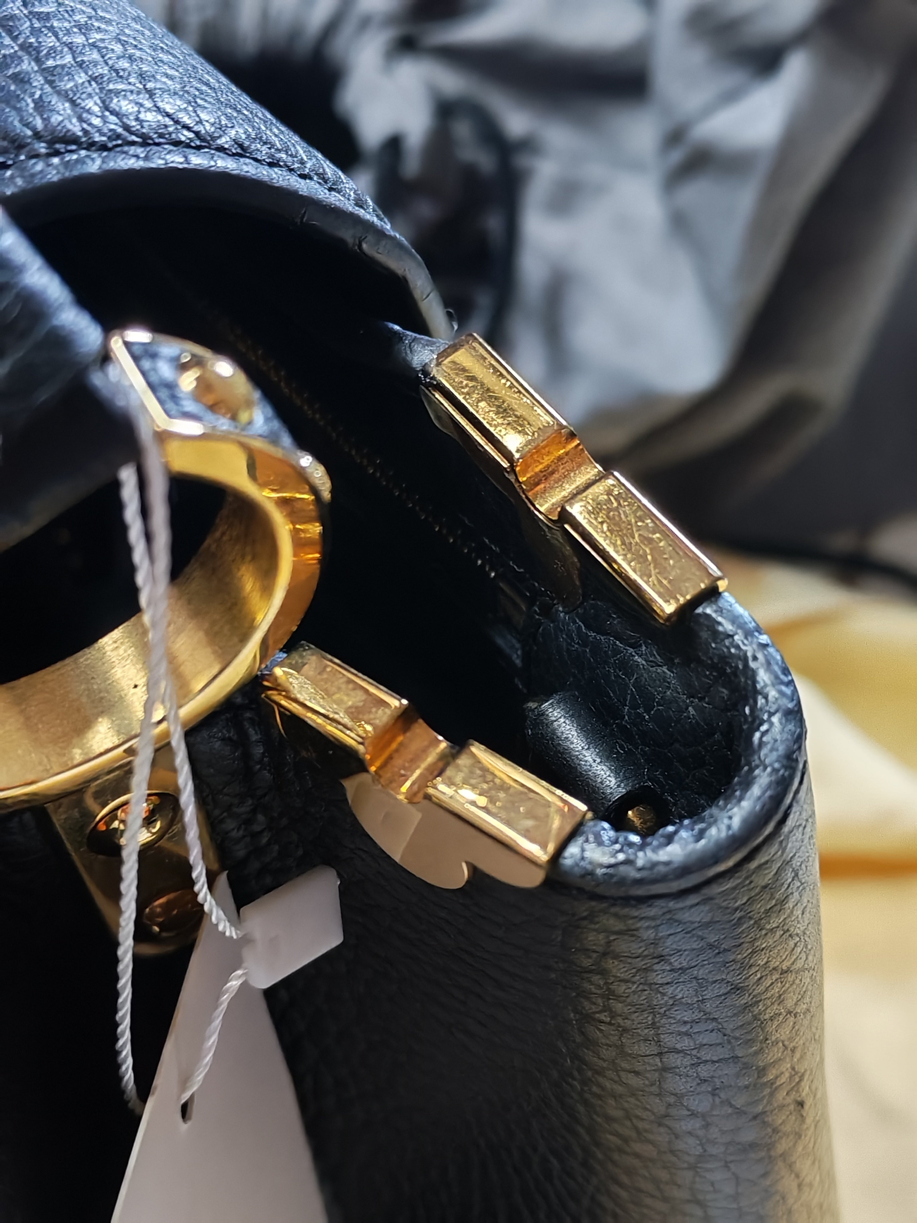 Capuccines PM Black Taurillon Leather and Gold Hardware | Purse Maison Luxury Bags Shop