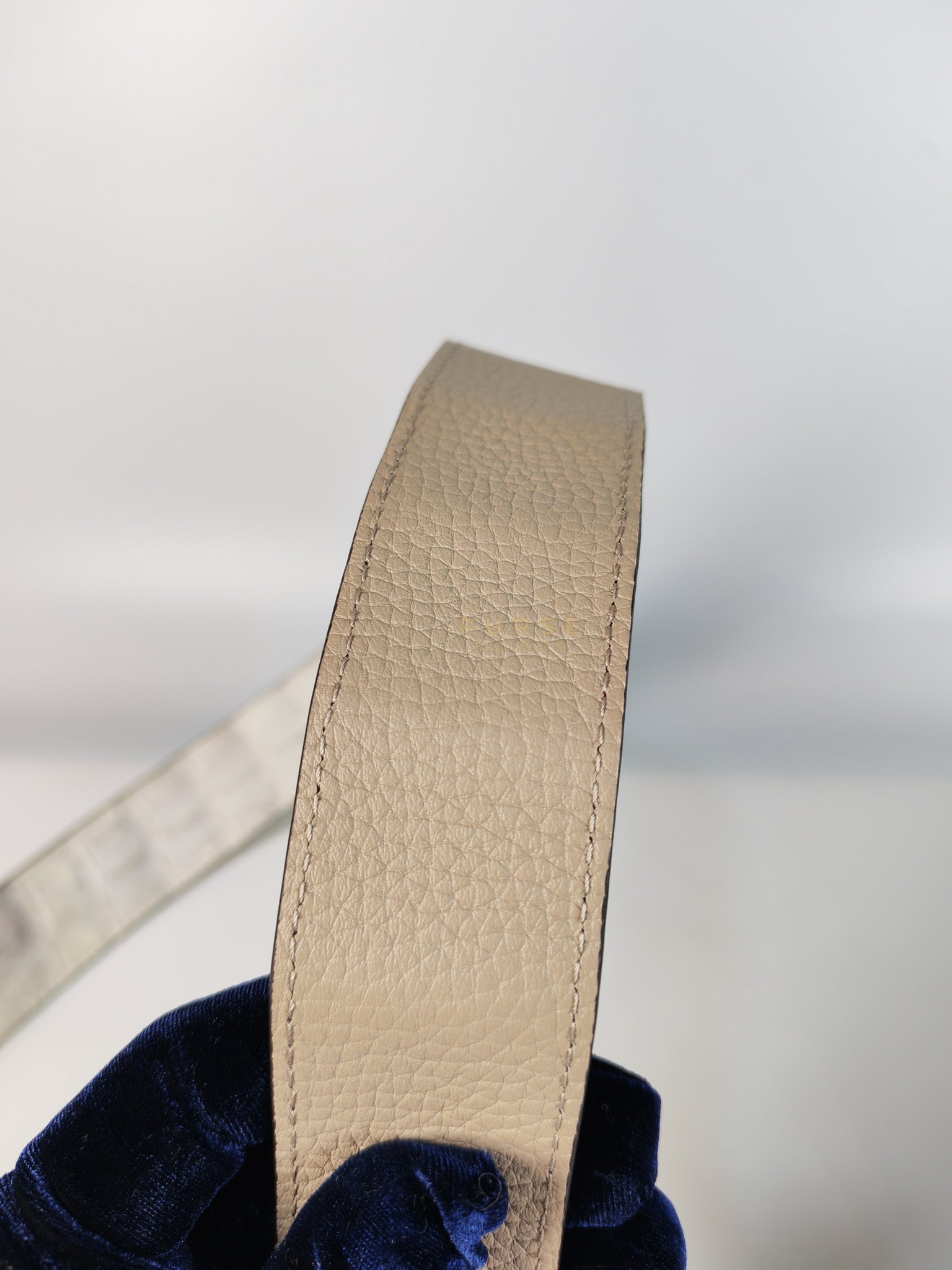 Capucines BB in Galet/Himalayan Top Handle Taurillon Leather | Purse Maison Luxury Bags Shop