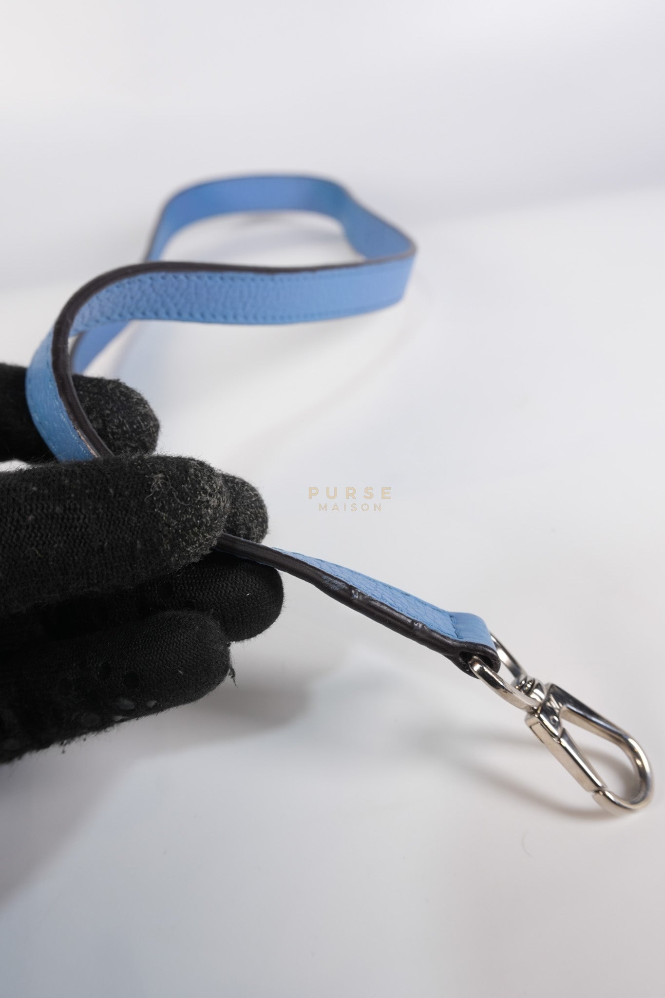 Capucines BB in Light Blue Taurillon Leather Silver Hardware | Purse Maison Luxury Bags Shop