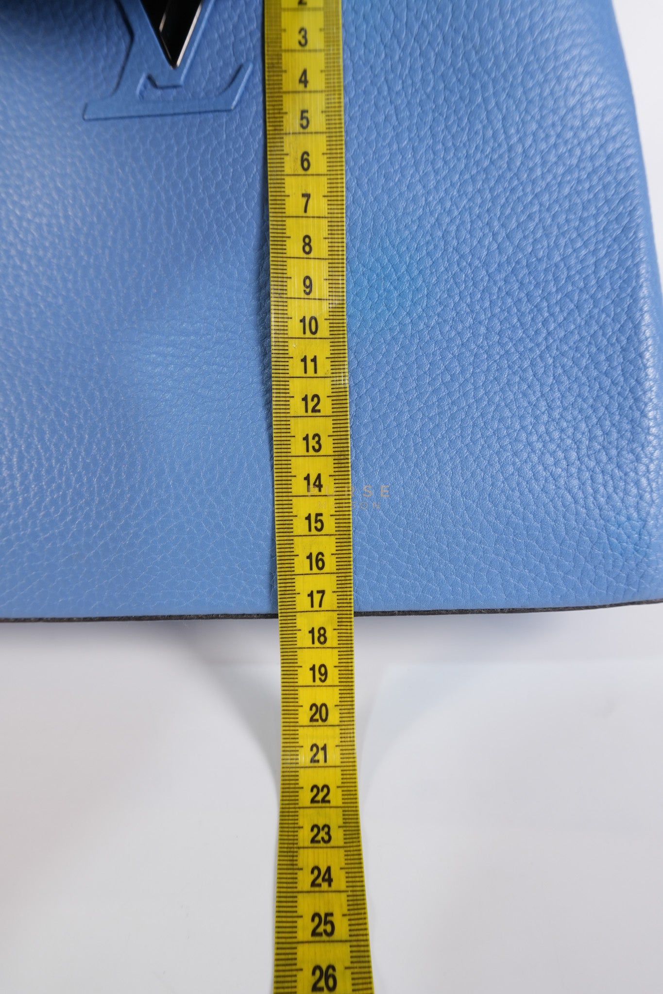 Capucines BB in Light Blue Taurillon Leather Silver Hardware | Purse Maison Luxury Bags Shop