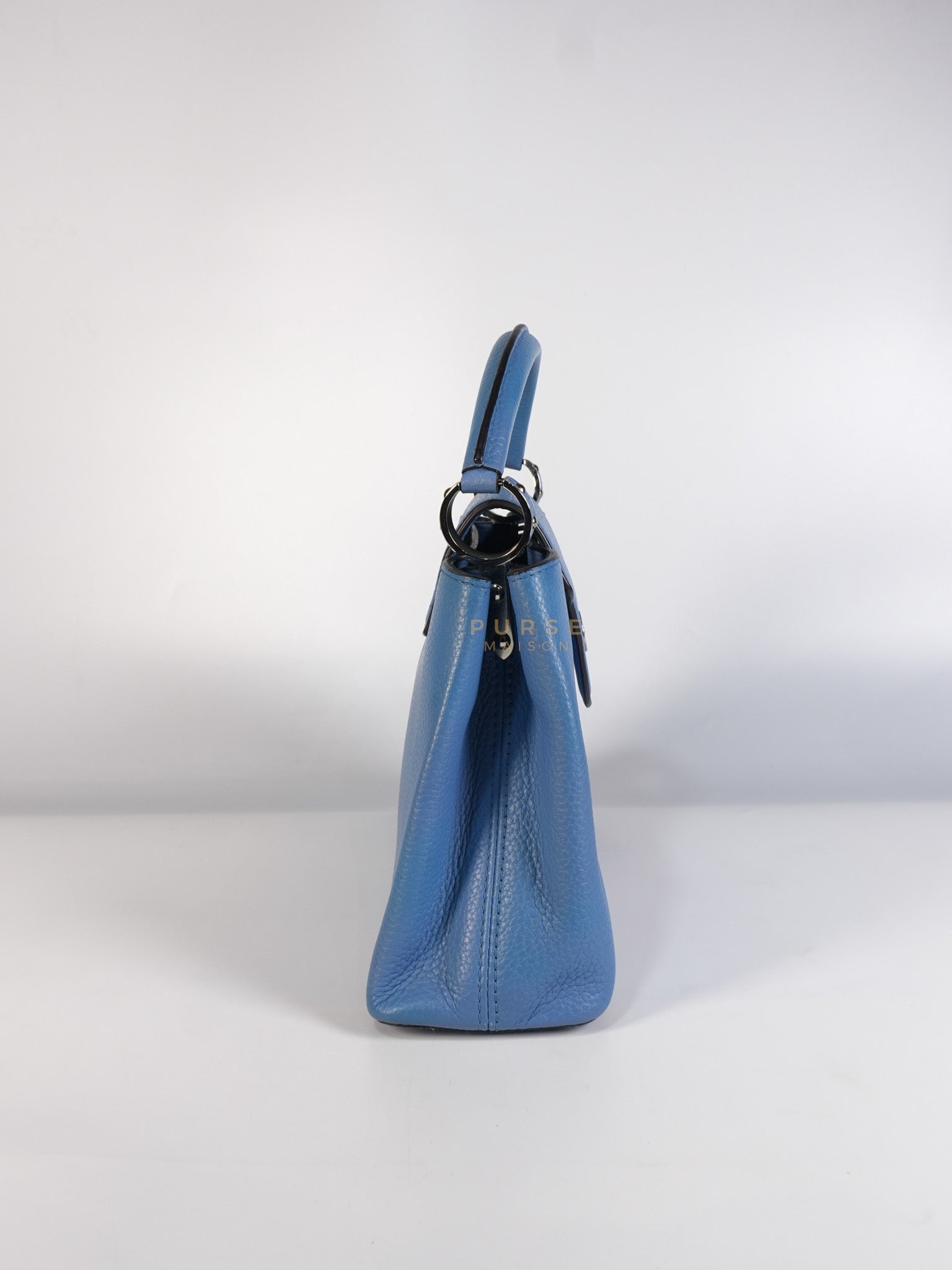 Capucines BB in Light Blue Taurillon Leather Silver Hardware | Purse Maison Luxury Bags Shop