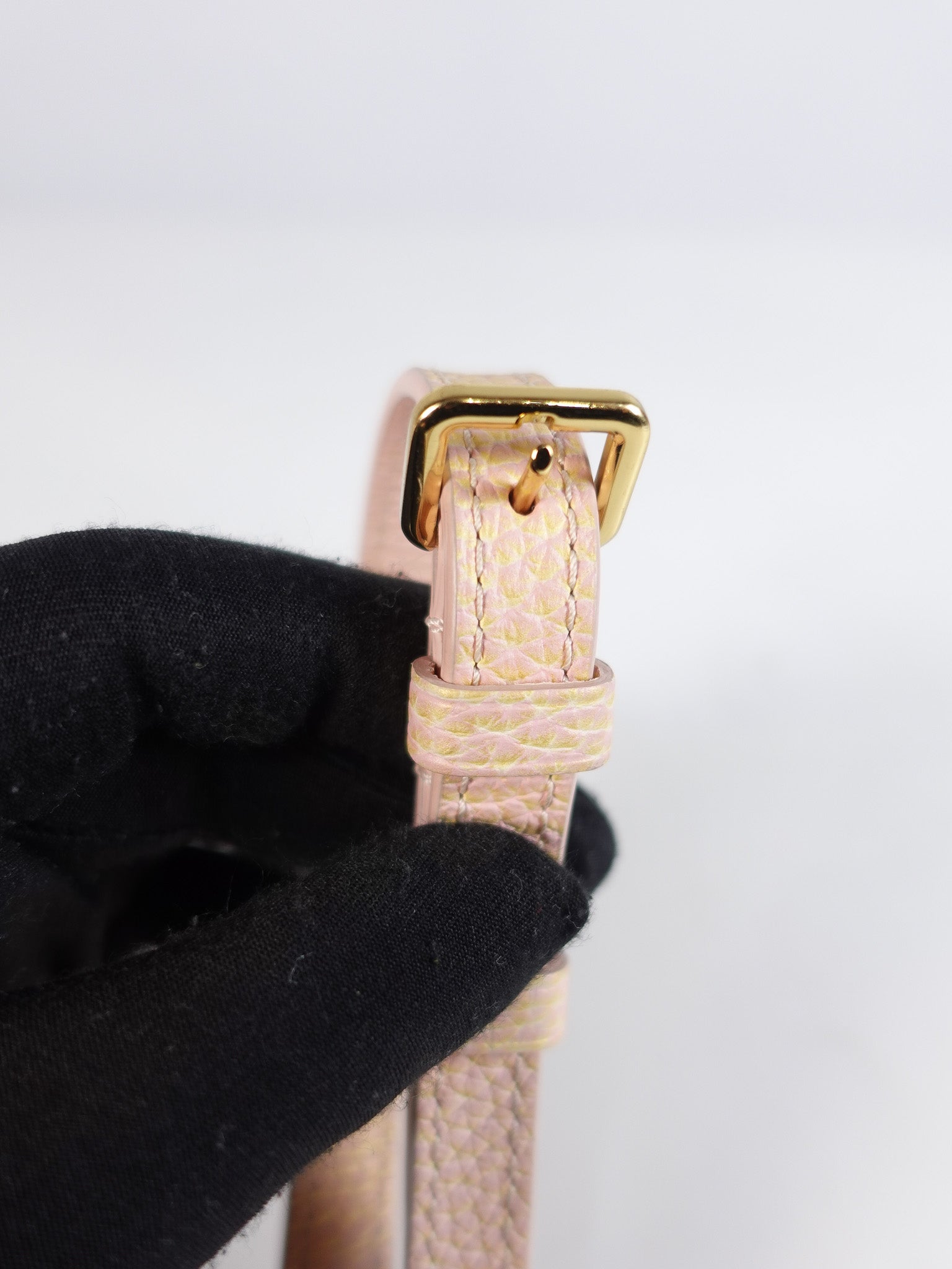 Capucines BB in Peach Mother of Pearl Taurillon Leather | Purse Maison Luxury Bags Shop