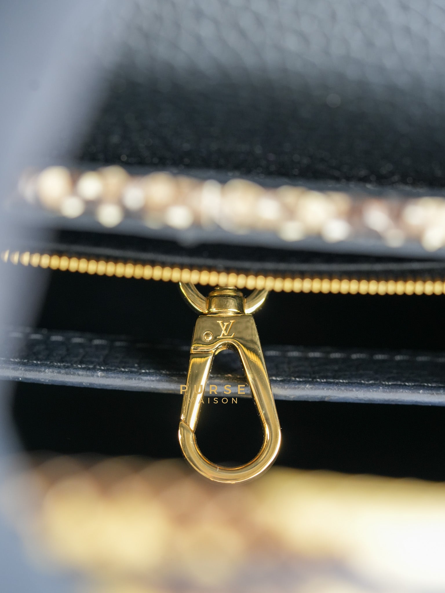 Capucines BB Python Black Taurillon Leather (Date Code:MI0189) | Purse Maison Luxury Bags Shop