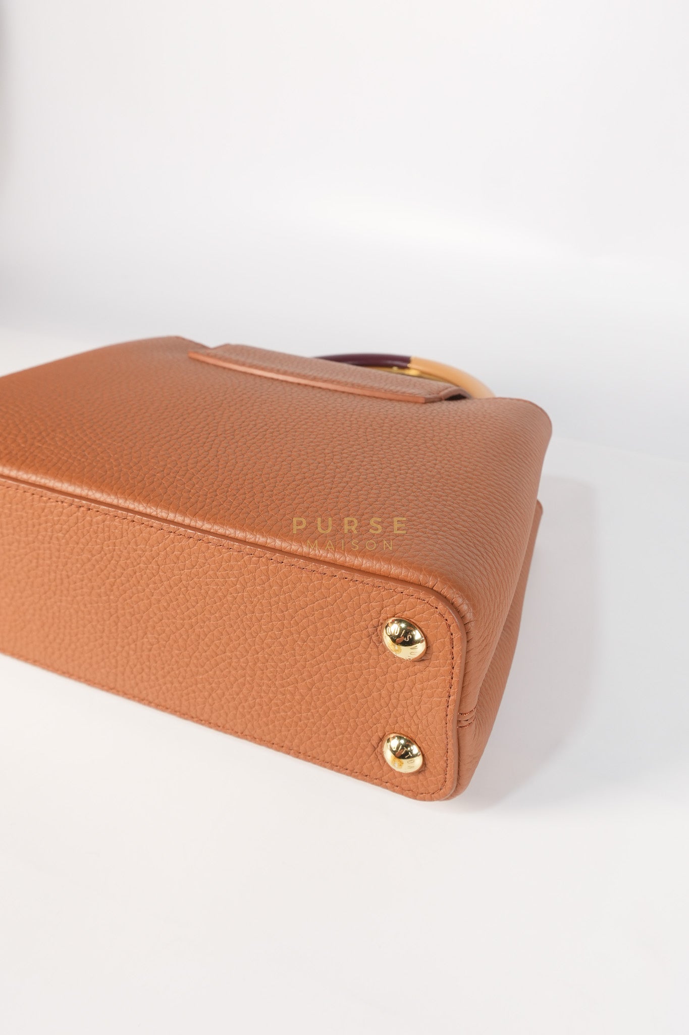 Capucines BB Tri-color Taurillon Calfskin Leather (Microchip) | Purse Maison Luxury Bags Shop