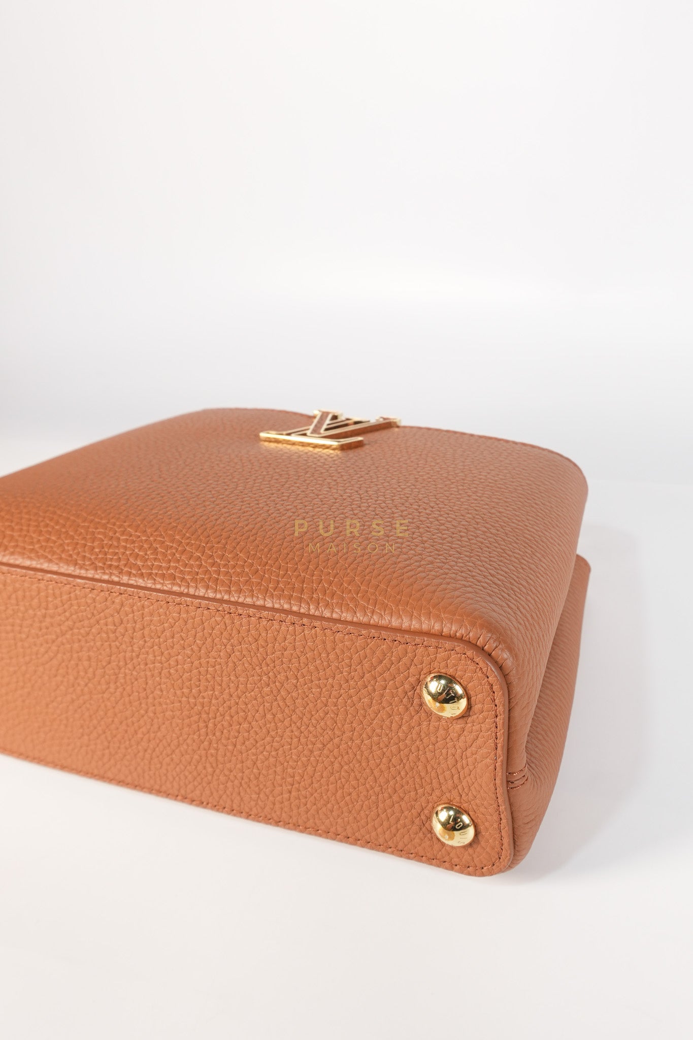 Capucines BB Tri-color Taurillon Calfskin Leather (Microchip) | Purse Maison Luxury Bags Shop