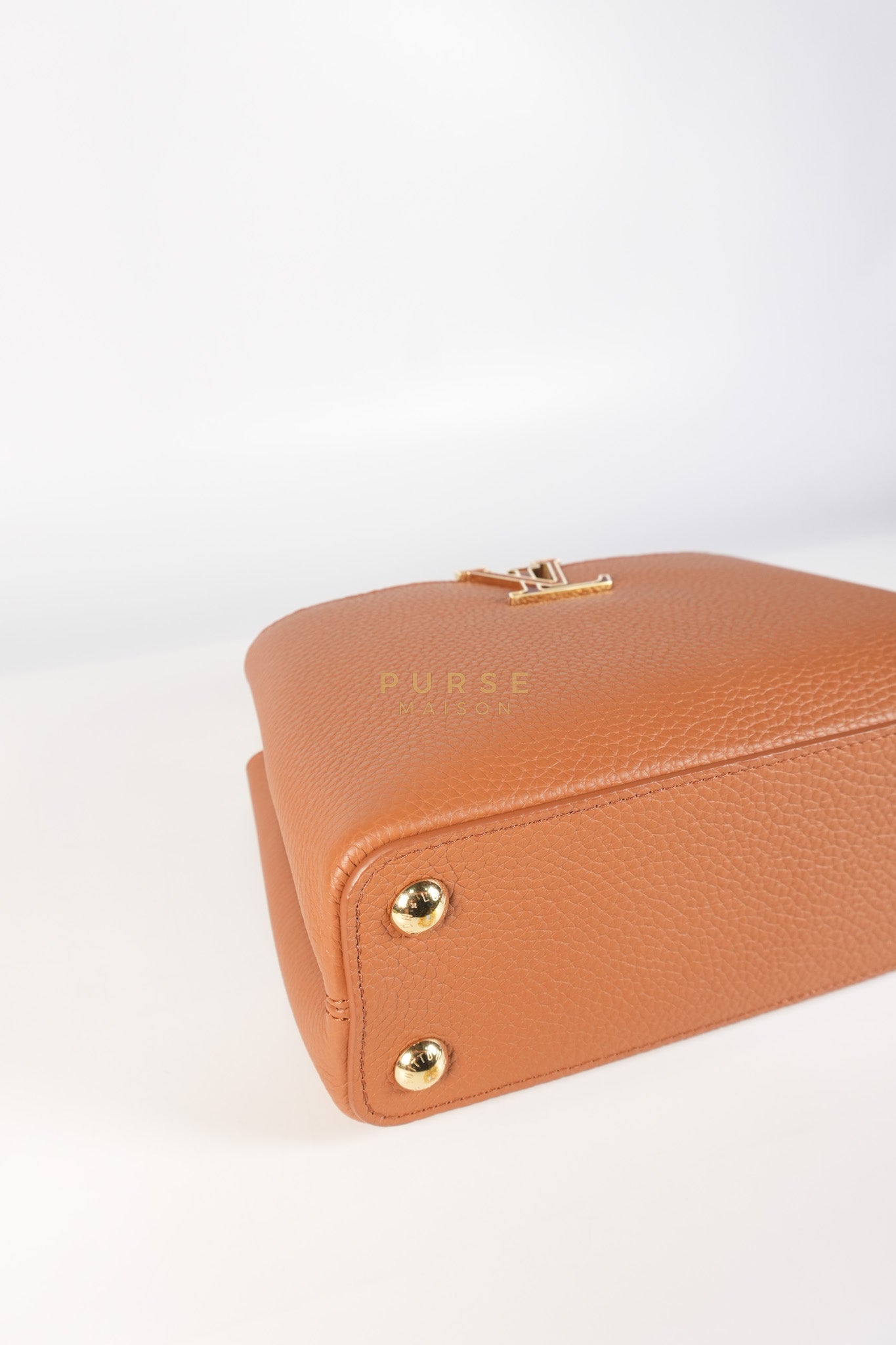 Capucines BB Tri-color Taurillon Calfskin Leather (Microchip) | Purse Maison Luxury Bags Shop
