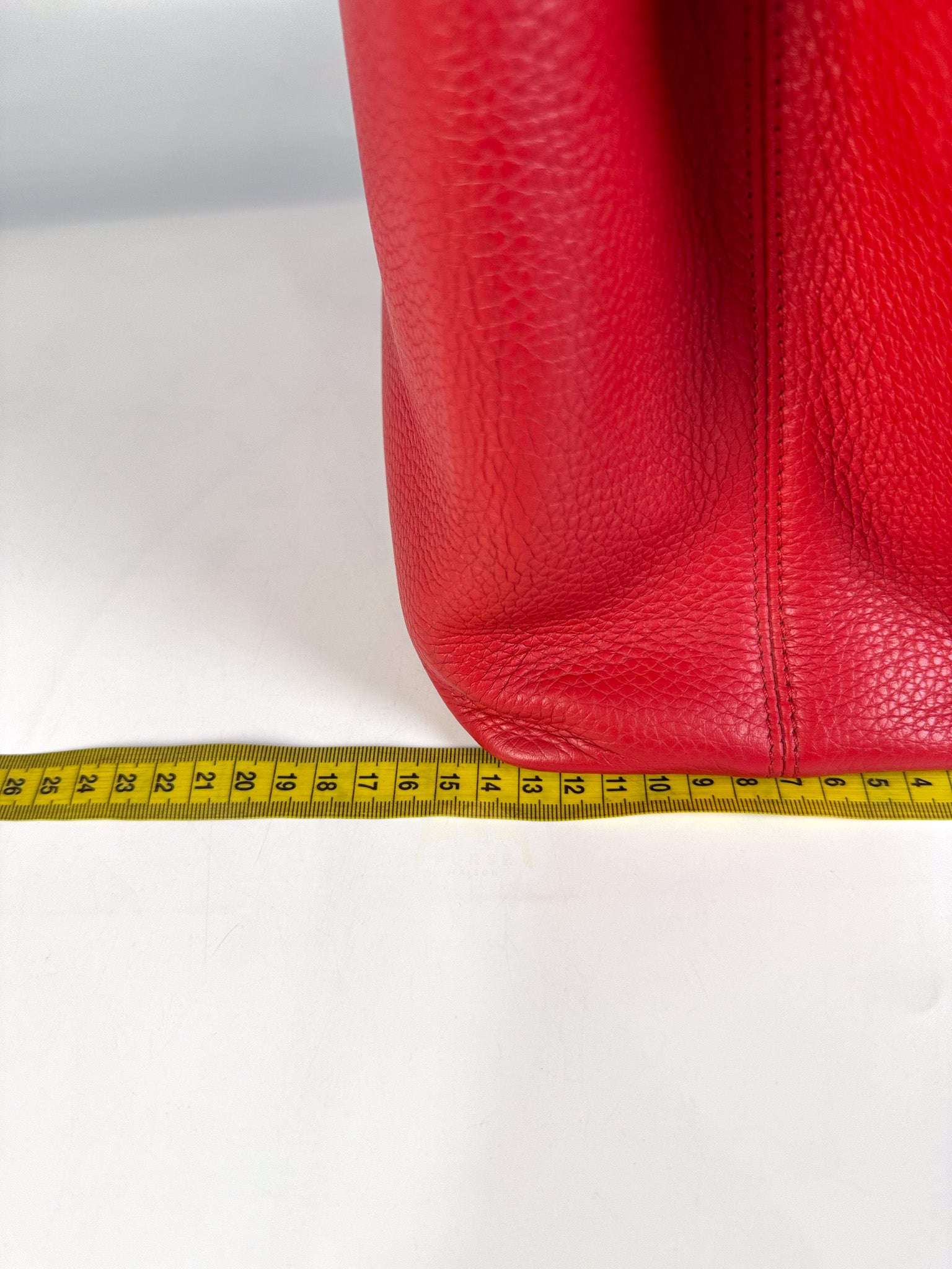 Capucines GM Red Python Handle Taurillon Clemence Leather Handbag (Date Code: MI1185) | Purse Maison Luxury Bags Shop