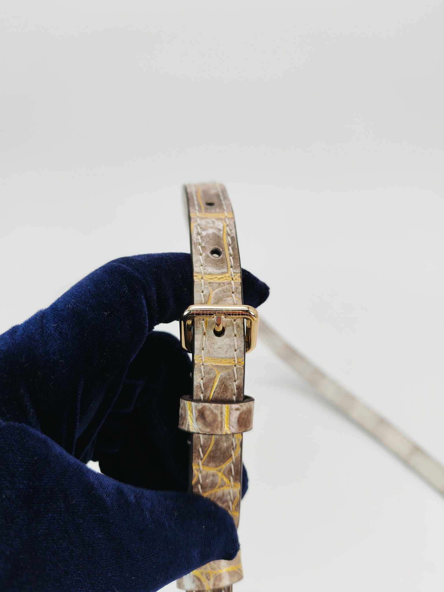 Capucines Mini Himalayan Crocodile Leather and Gold Hardware (Microchip) | Purse Maison Luxury Bags Shop