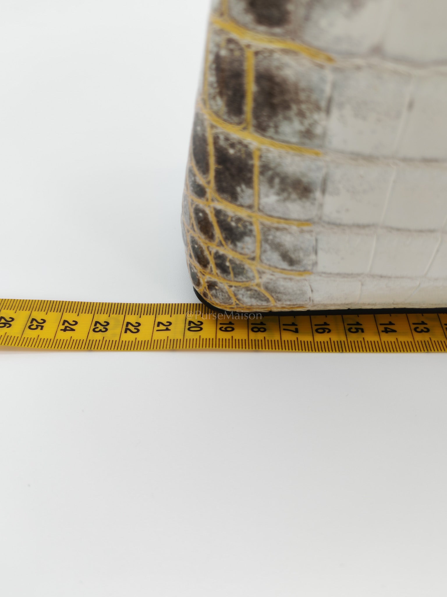 Capucines Mini Himalayan Crocodile Leather and Gold Hardware (Microchip) | Purse Maison Luxury Bags Shop