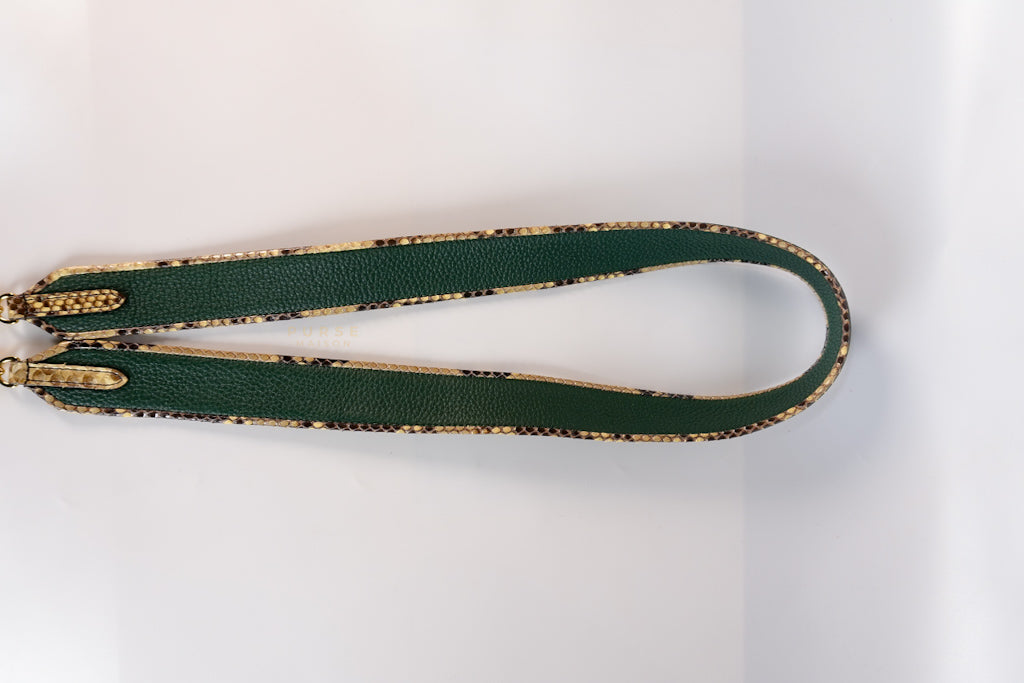 Capucines Mini in Emeraude Green Taurillon Leather Python Skin (Date Code: AH2199) | Purse Maison Luxury Bags Shop