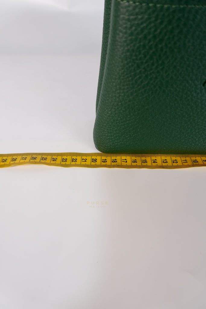 Capucines Mini in Emeraude Green Taurillon Leather Python Skin (Date Code: AH2199) | Purse Maison Luxury Bags Shop