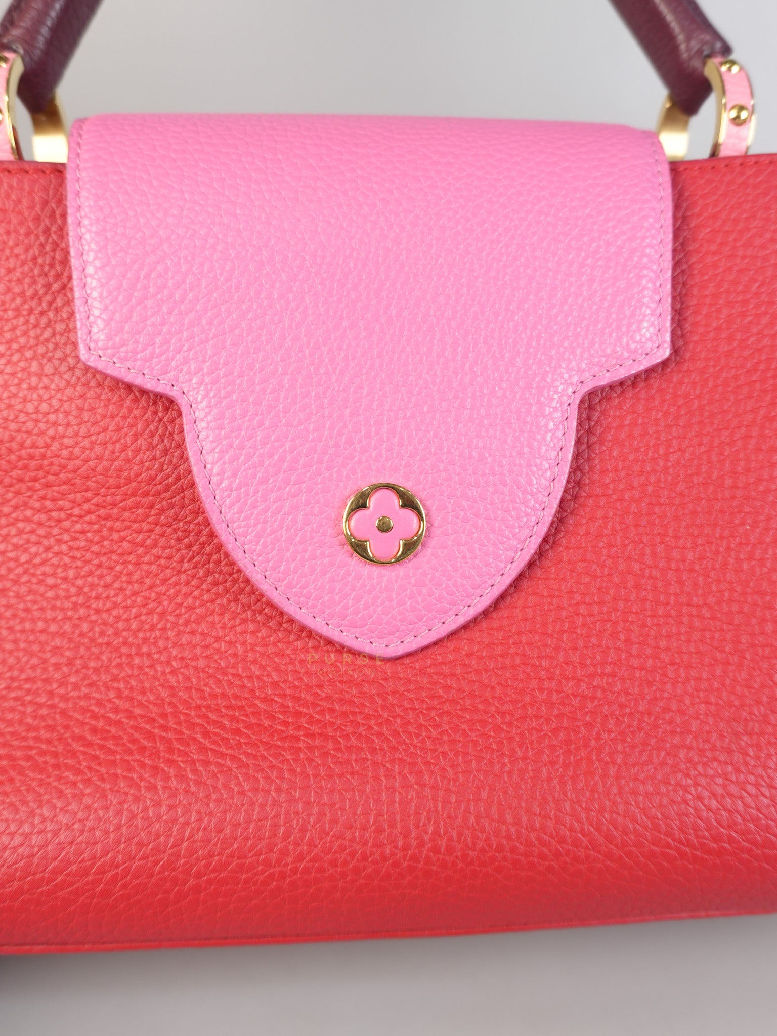 Capucines MM Tri-Color Shoulder Bag (Date Code: TR3107) | Purse Maison Luxury Bags Shop