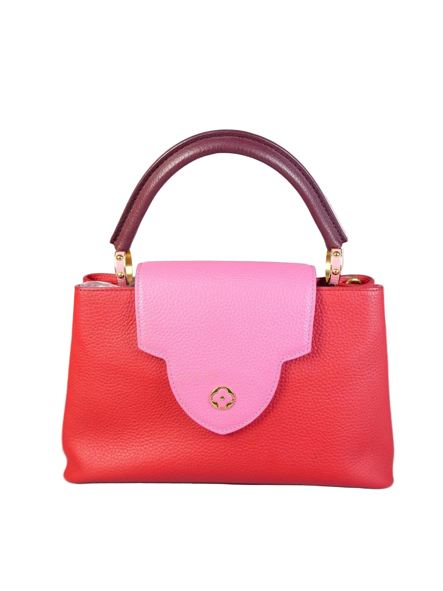 Capucines MM Tri-Color Shoulder Bag (Date Code: TR3107) | Purse Maison Luxury Bags Shop