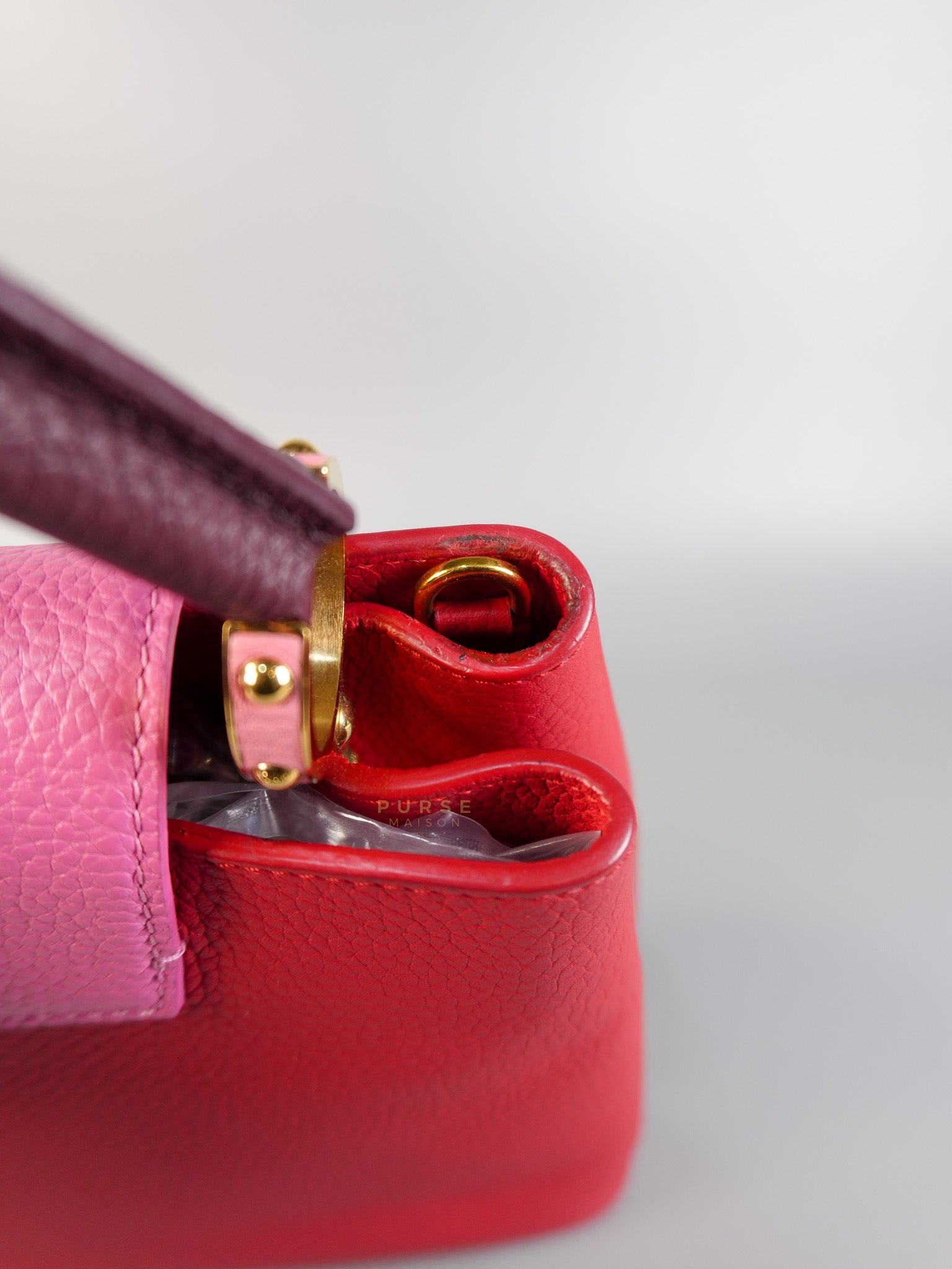 Capucines MM Tri-Color Shoulder Bag (Date Code: TR3107) | Purse Maison Luxury Bags Shop