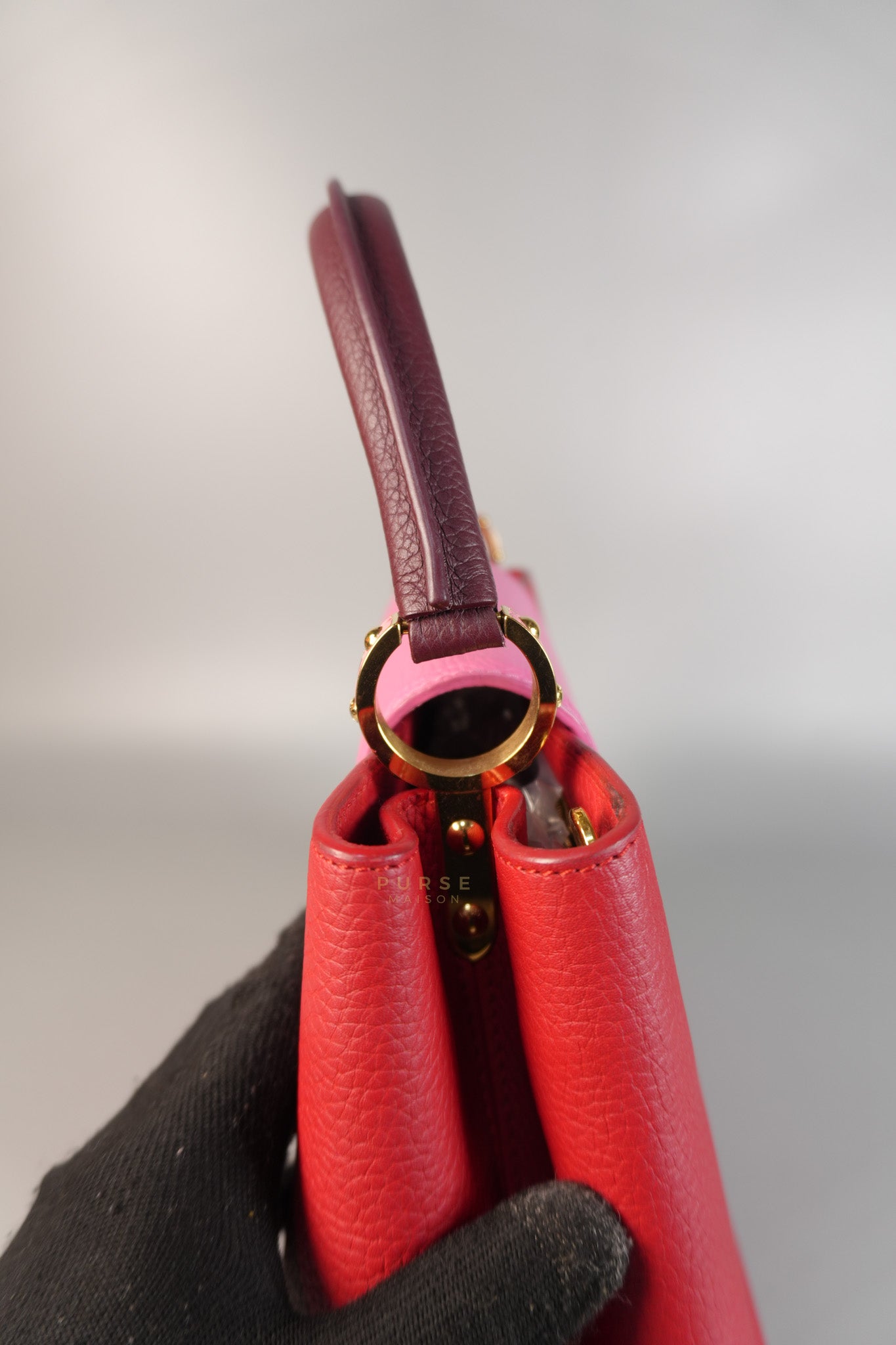 Capucines MM Tri-Color Shoulder Bag (Date Code: TR3107) | Purse Maison Luxury Bags Shop