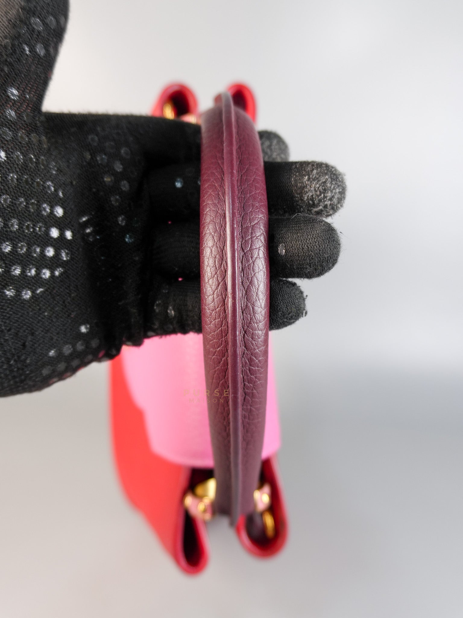 Capucines MM Tri-Color Shoulder Bag (Date Code: TR3107) | Purse Maison Luxury Bags Shop