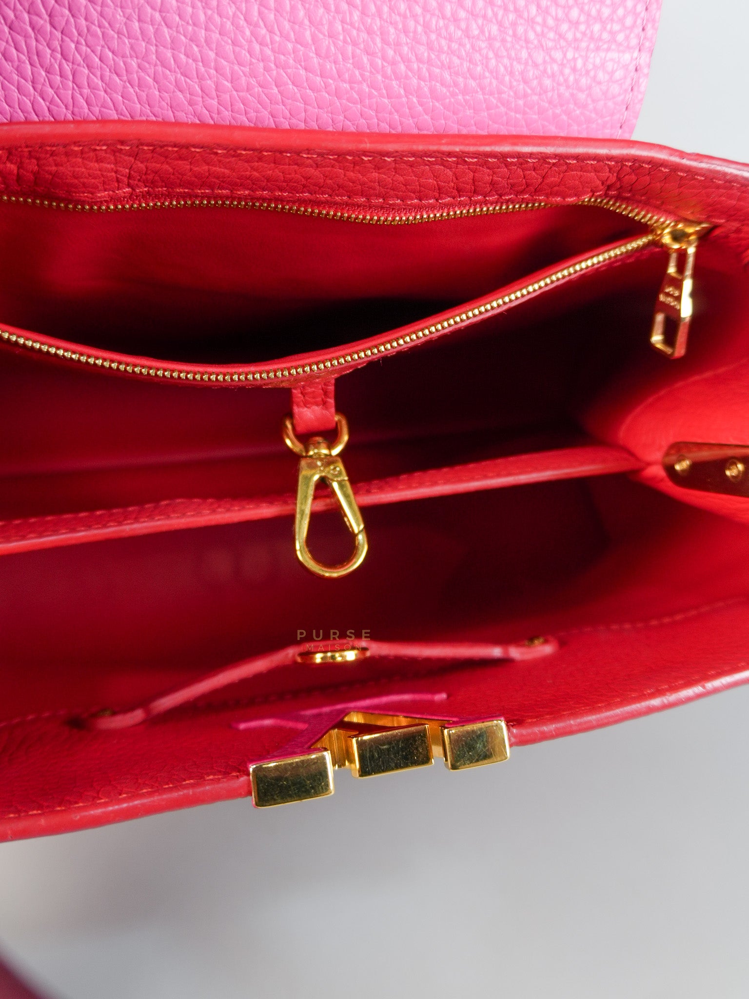 Capucines MM Tri-Color Shoulder Bag (Date Code: TR3107) | Purse Maison Luxury Bags Shop