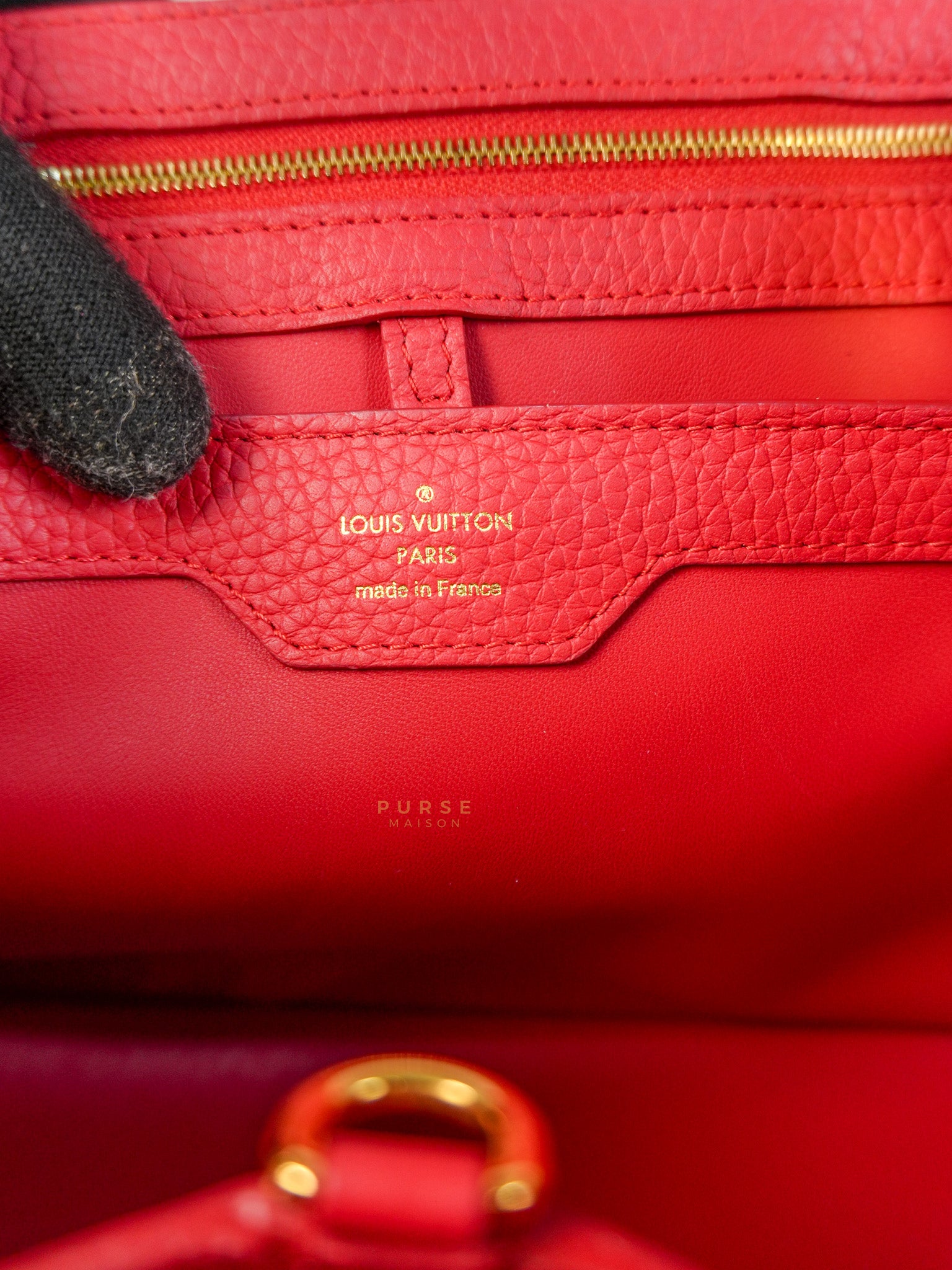 Capucines MM Tri-Color Shoulder Bag (Date Code: TR3107) | Purse Maison Luxury Bags Shop