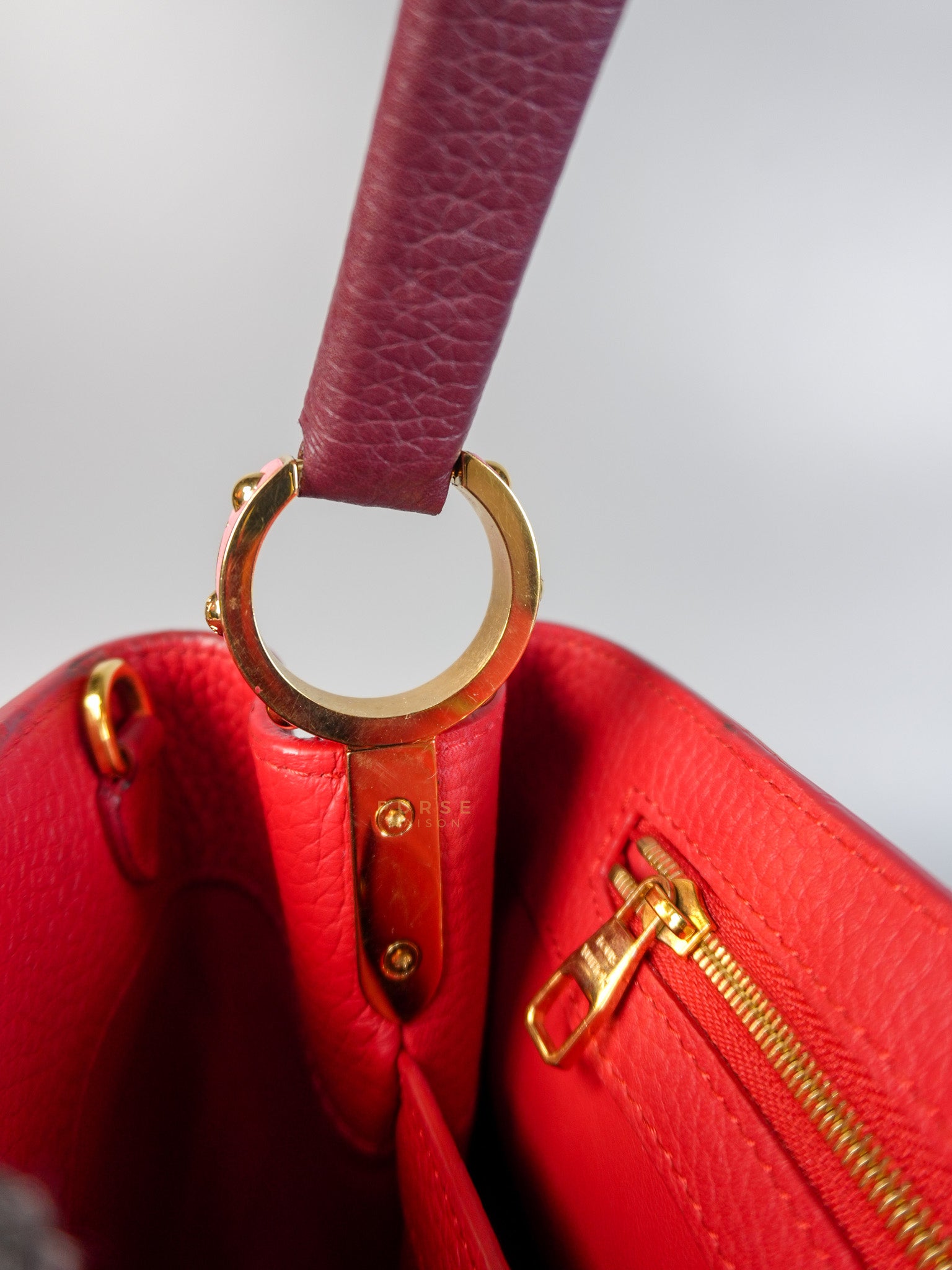 Capucines MM Tri-Color Shoulder Bag (Date Code: TR3107) | Purse Maison Luxury Bags Shop