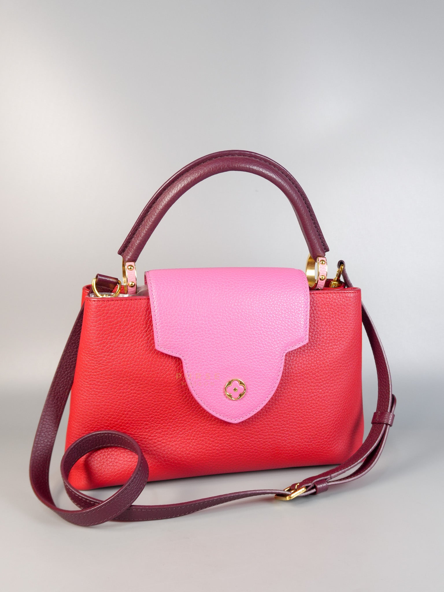 Capucines MM Tri-Color Shoulder Bag (Date Code: TR3107) | Purse Maison Luxury Bags Shop