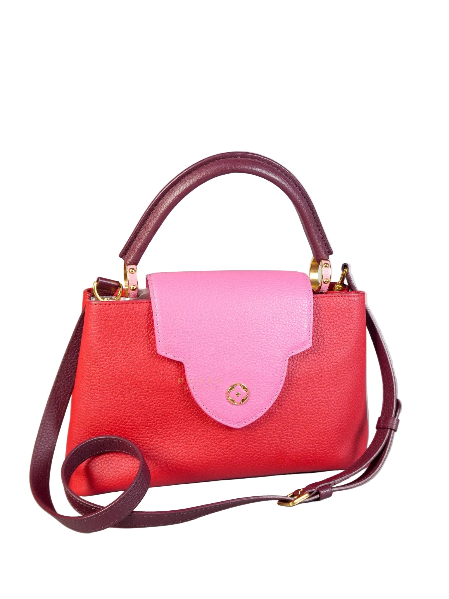 Capucines MM Tri-Color Shoulder Bag (Date Code: TR3107) | Purse Maison Luxury Bags Shop