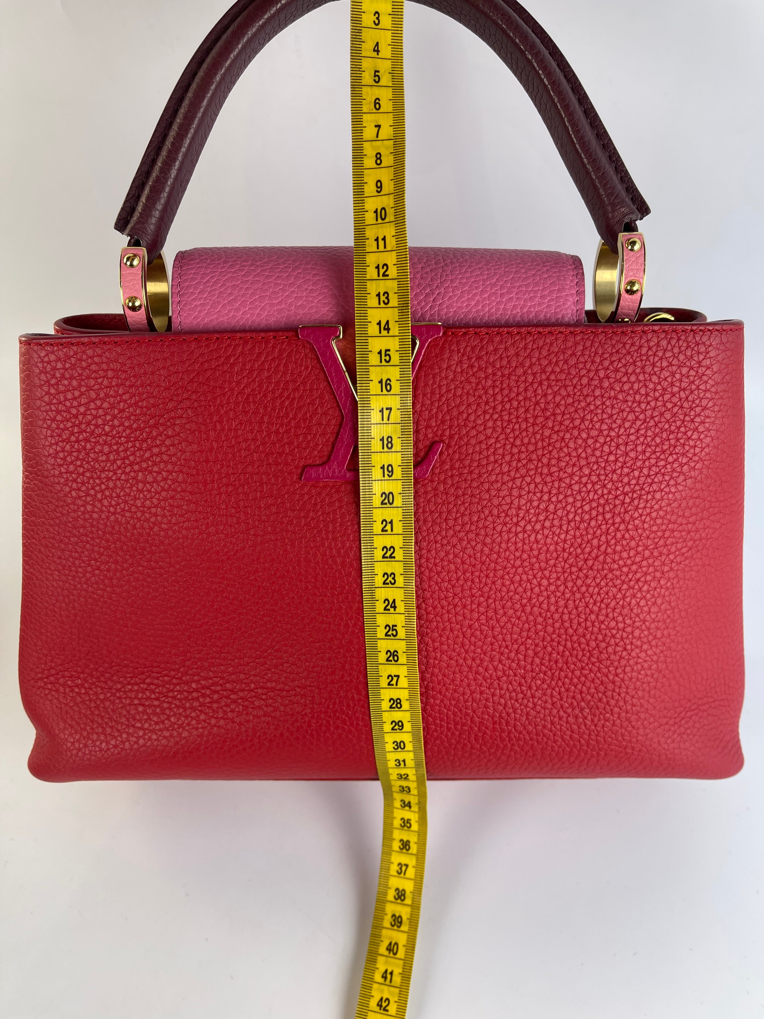 Capucines MM Tri-Color Shoulder Bag (Date Code: TR3107) | Purse Maison Luxury Bags Shop