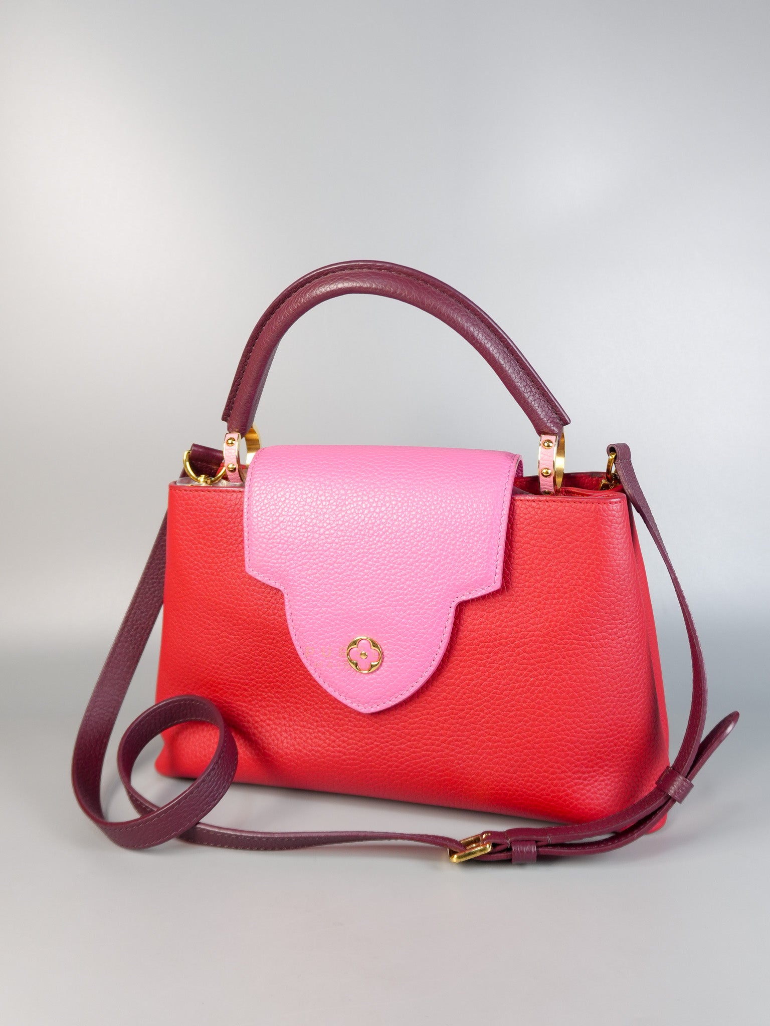 Capucines MM Tri-Color Shoulder Bag (Date Code: TR3107) | Purse Maison Luxury Bags Shop
