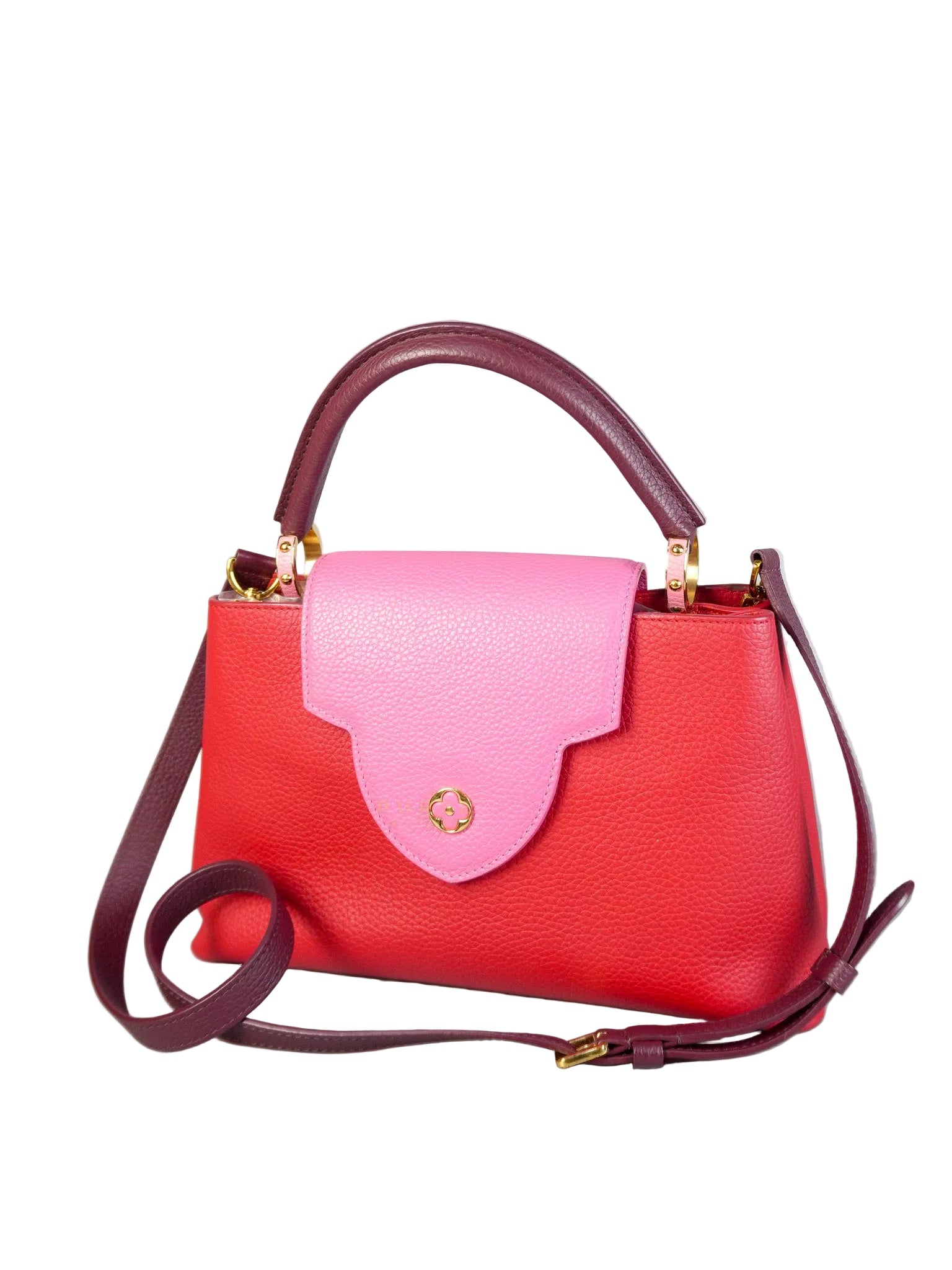 Capucines MM Tri-Color Shoulder Bag (Date Code: TR3107) | Purse Maison Luxury Bags Shop
