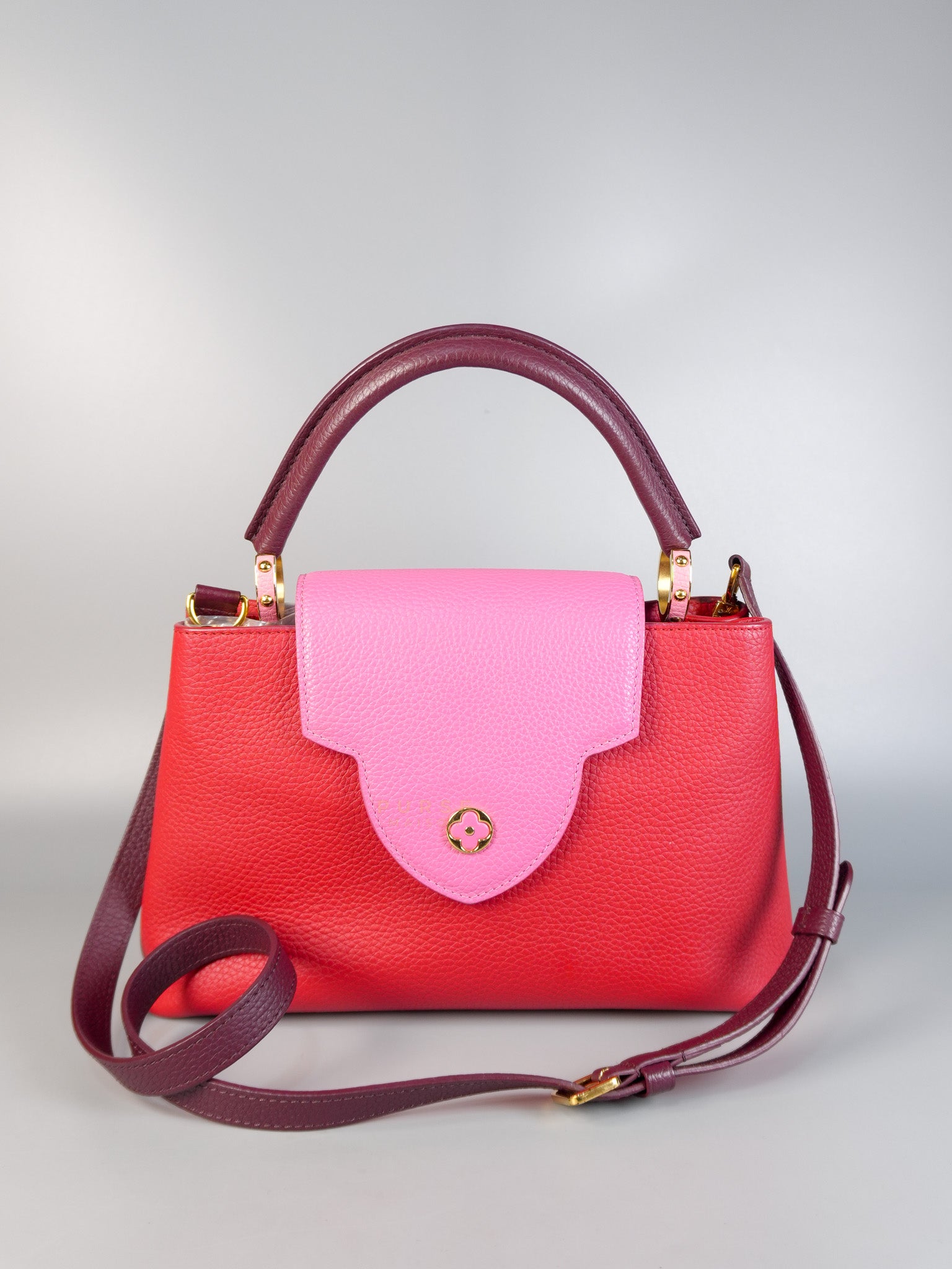 Capucines MM Tri-Color Shoulder Bag (Date Code: TR3107) | Purse Maison Luxury Bags Shop