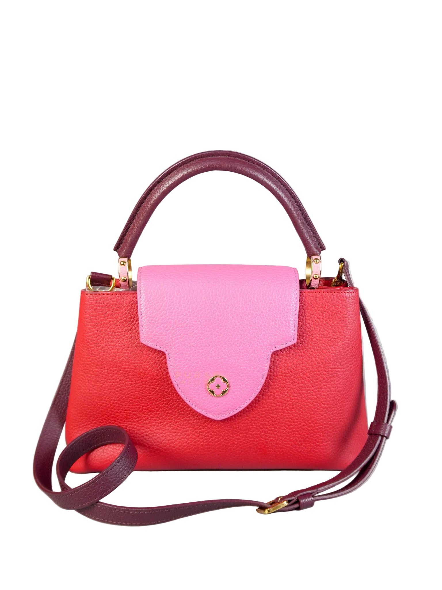 Capucines MM Tri-Color Shoulder Bag (Date Code: TR3107) | Purse Maison Luxury Bags Shop