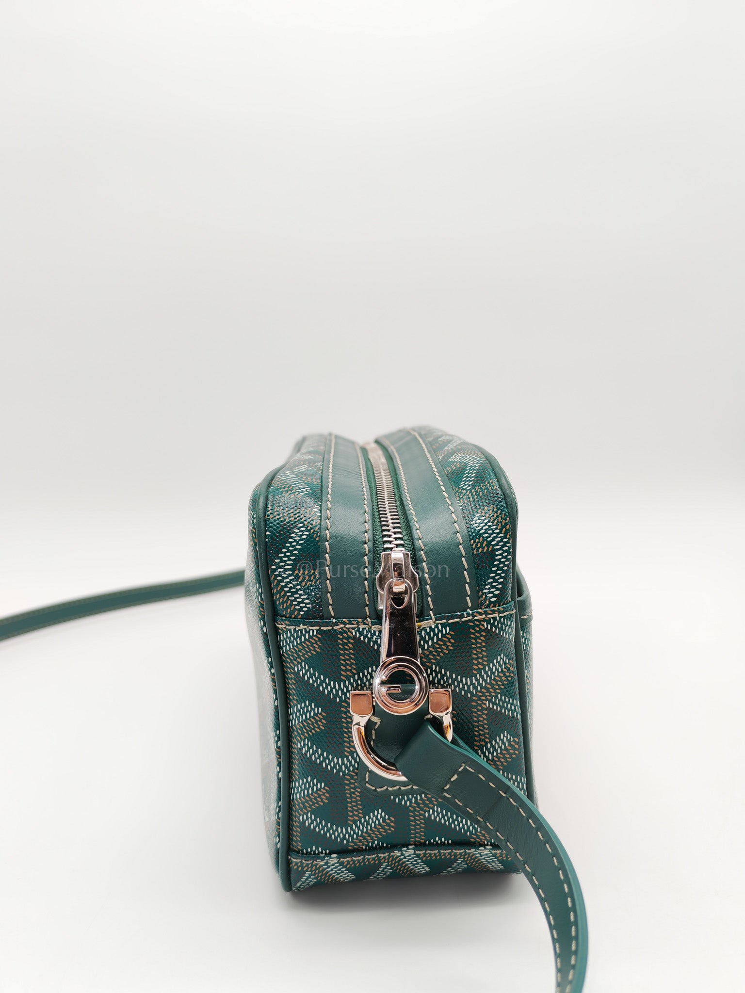 Capvert Crossbody Bag in Green Goyardine Canvas | Purse Maison Luxury Bags Shop