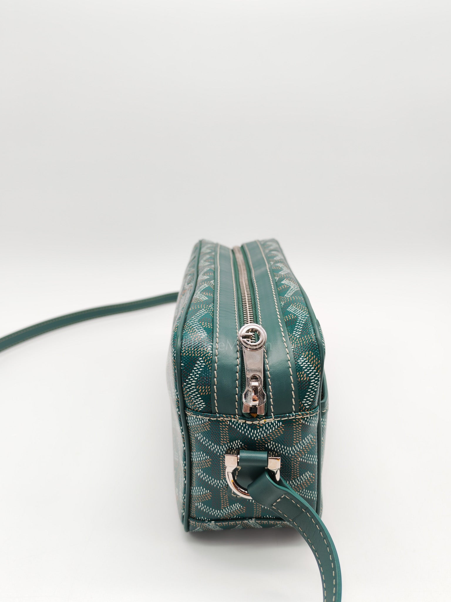 Capvert Crossbody Bag in Green Goyardine Canvas | Purse Maison Luxury Bags Shop