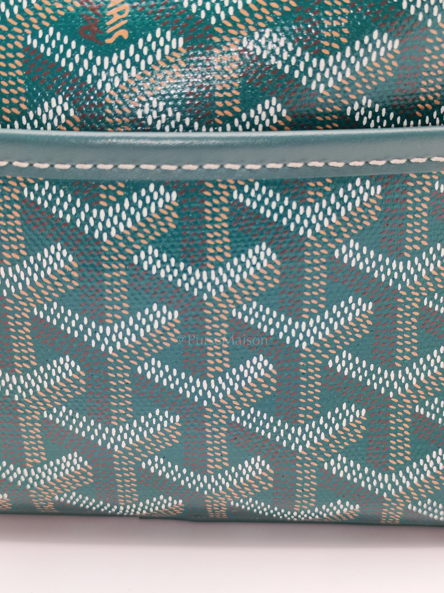 Capvert Crossbody Bag in Green Goyardine Canvas | Purse Maison Luxury Bags Shop