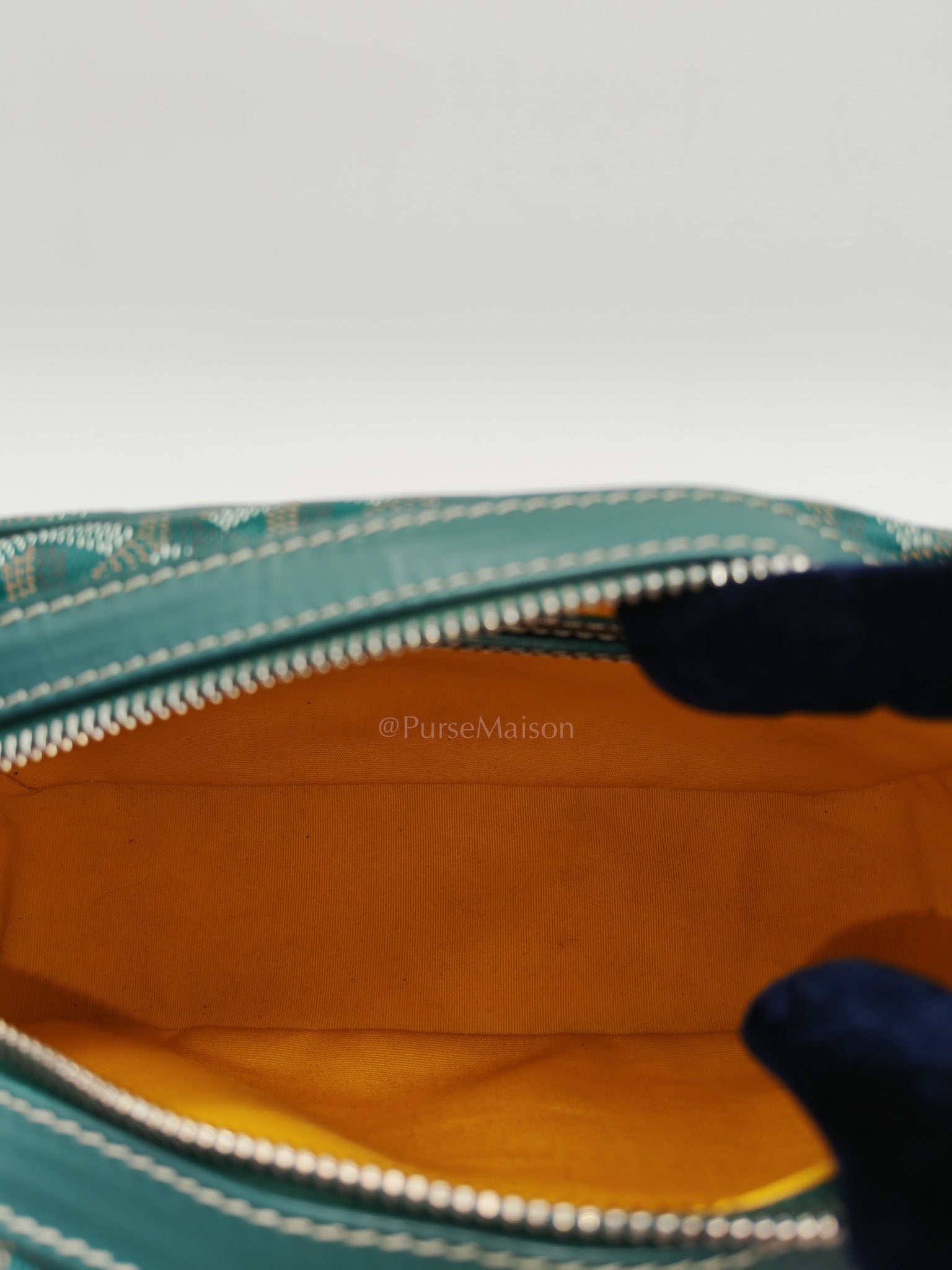 Capvert Crossbody Bag in Green Goyardine Canvas | Purse Maison Luxury Bags Shop