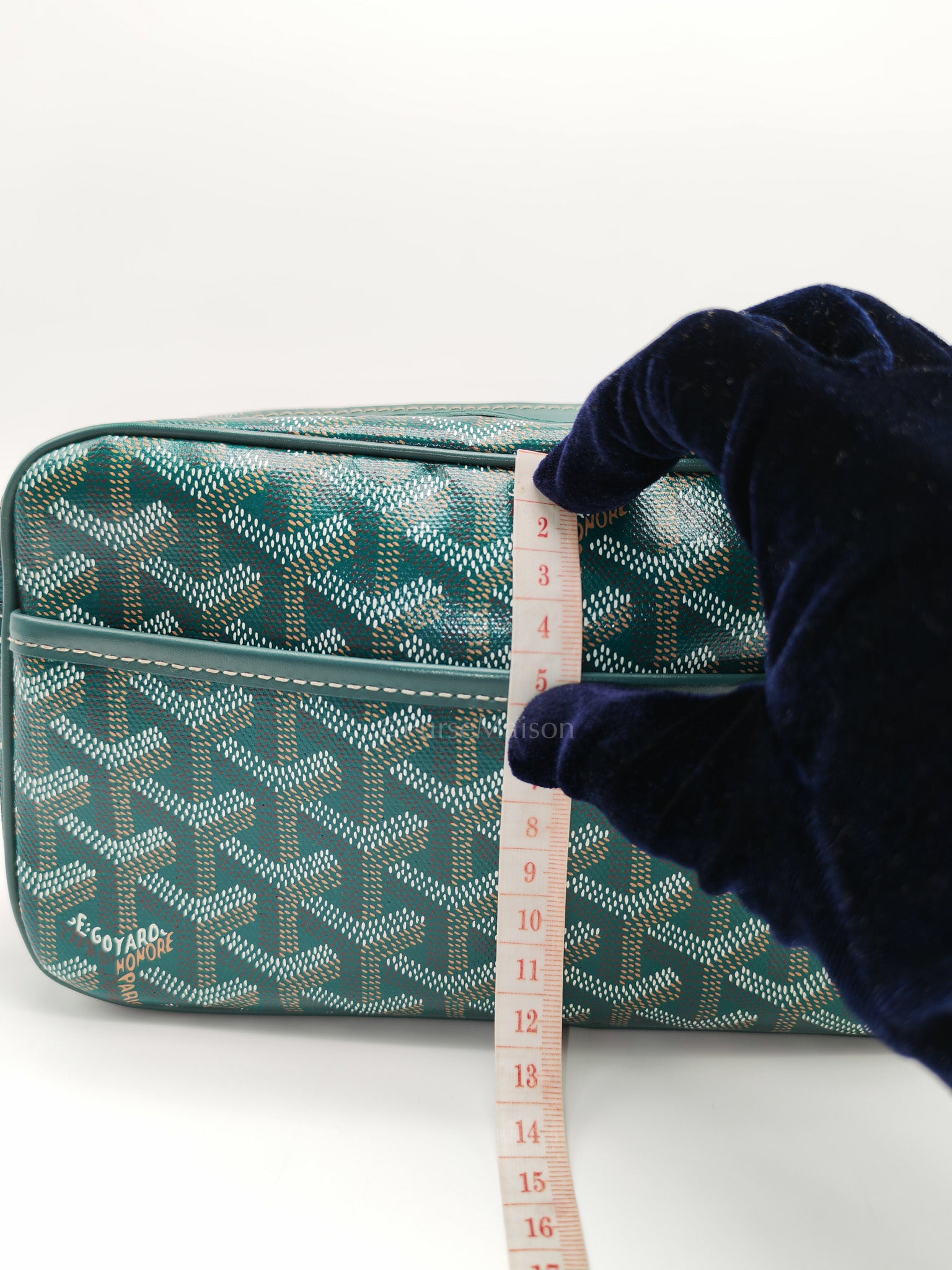 Capvert Crossbody Bag in Green Goyardine Canvas | Purse Maison Luxury Bags Shop