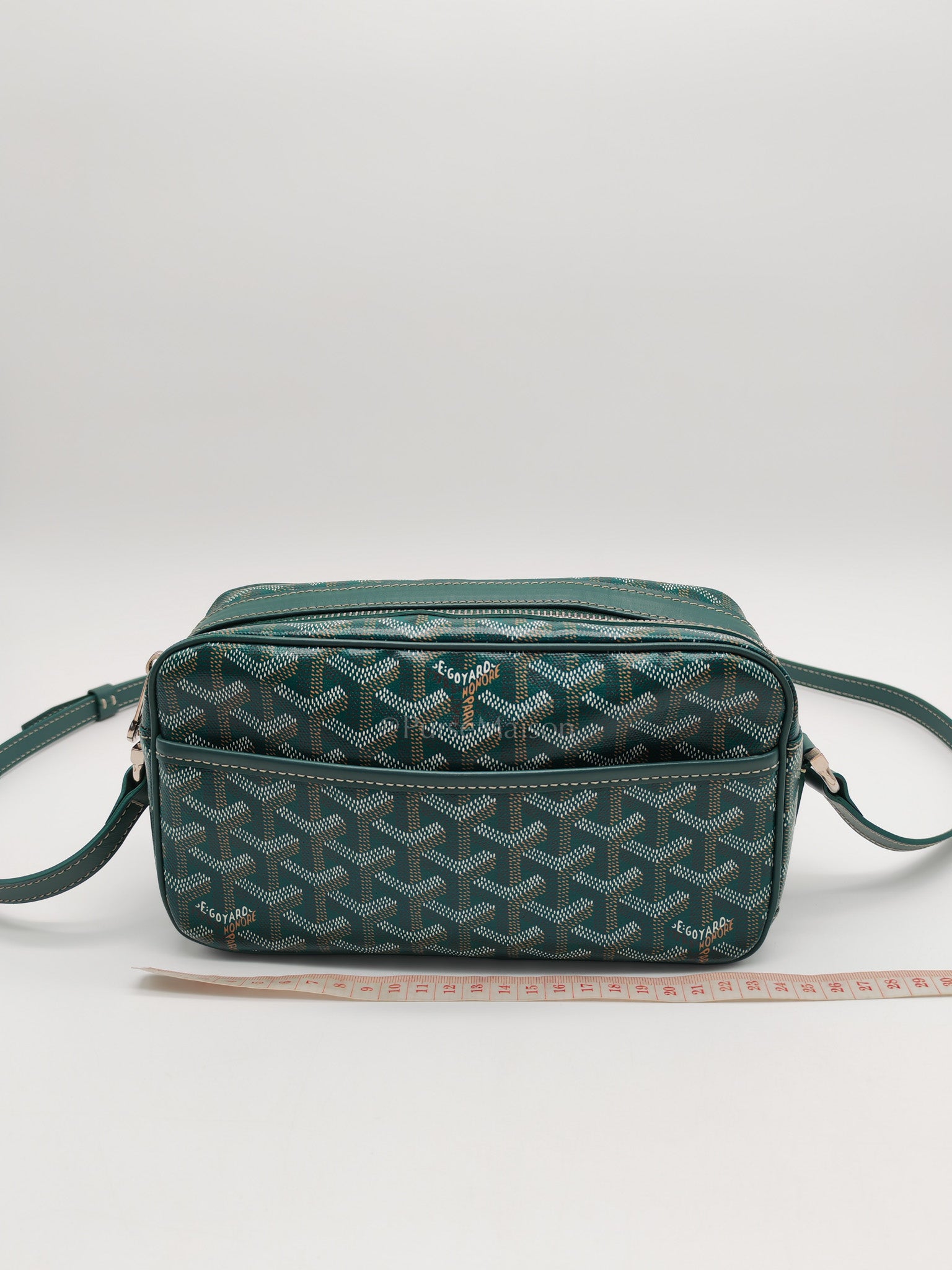 Capvert Crossbody Bag in Green Goyardine Canvas | Purse Maison Luxury Bags Shop