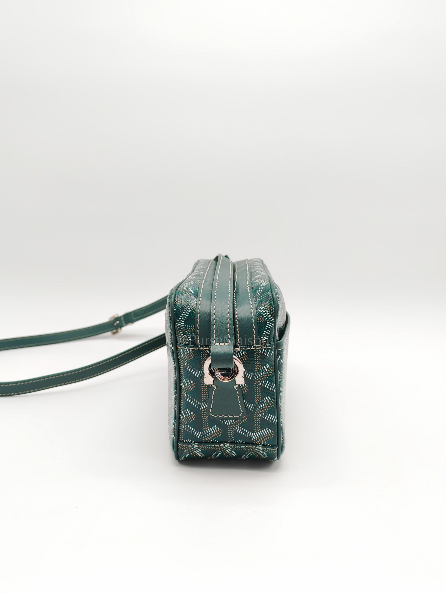 Capvert Crossbody Bag in Green Goyardine Canvas | Purse Maison Luxury Bags Shop