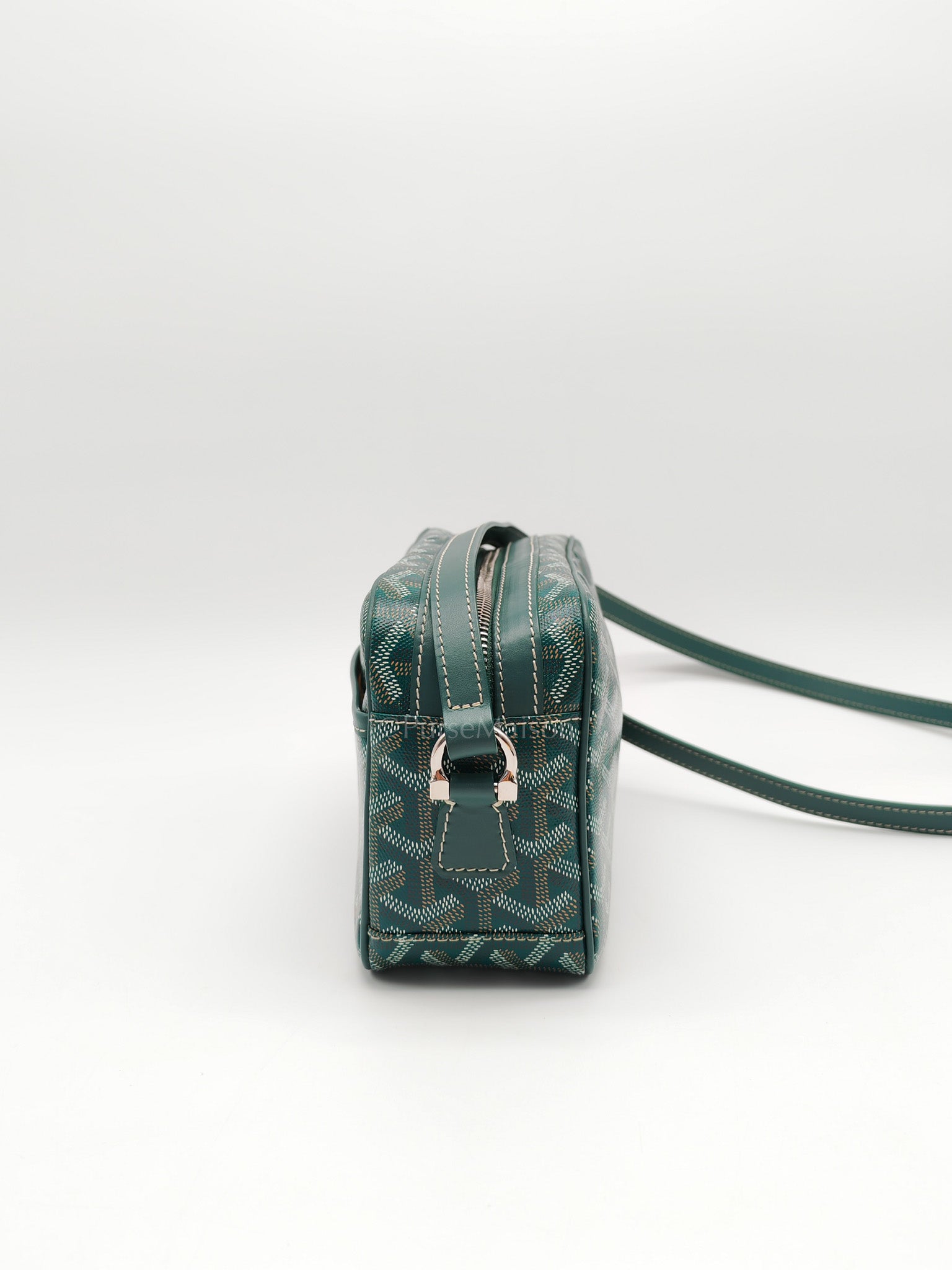 Capvert Crossbody Bag in Green Goyardine Canvas | Purse Maison Luxury Bags Shop