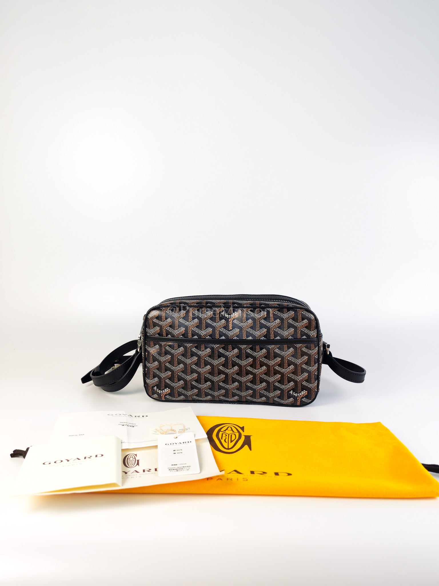 Capvert in Black/Noir Goyardine Canvas | Purse Maison Luxury Bags Shop