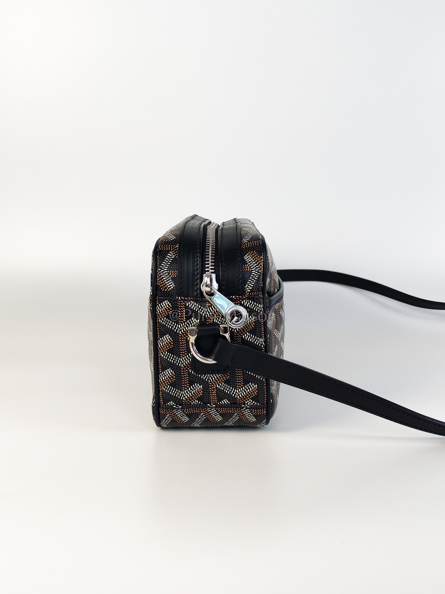 Capvert in Black/Noir Goyardine Canvas | Purse Maison Luxury Bags Shop