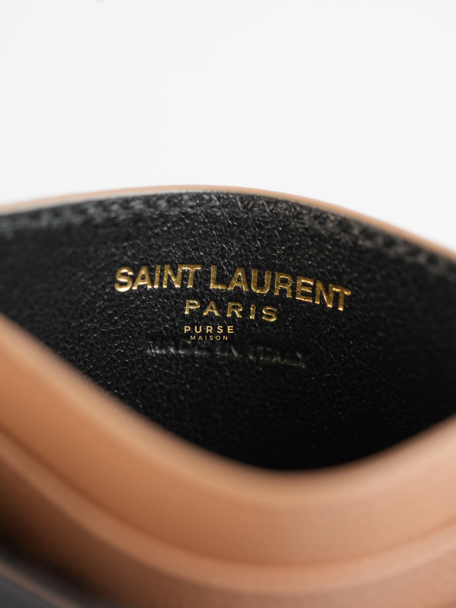 Card Holder Peach Matelasse Leather Monogram Gold Hardware | Purse Maison Luxury Bags Shop