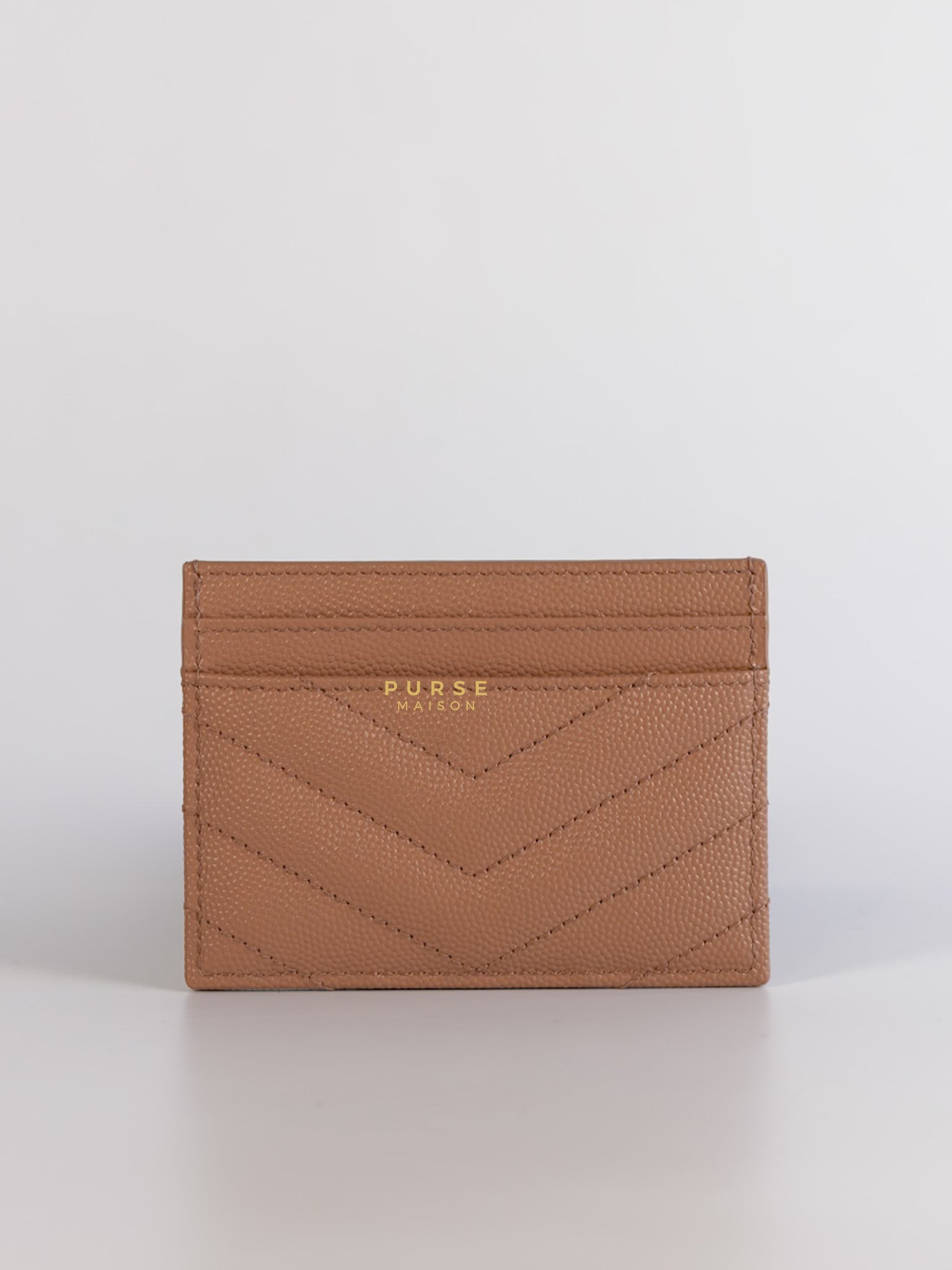 Card Holder Peach Matelasse Leather Monogram Gold Hardware | Purse Maison Luxury Bags Shop