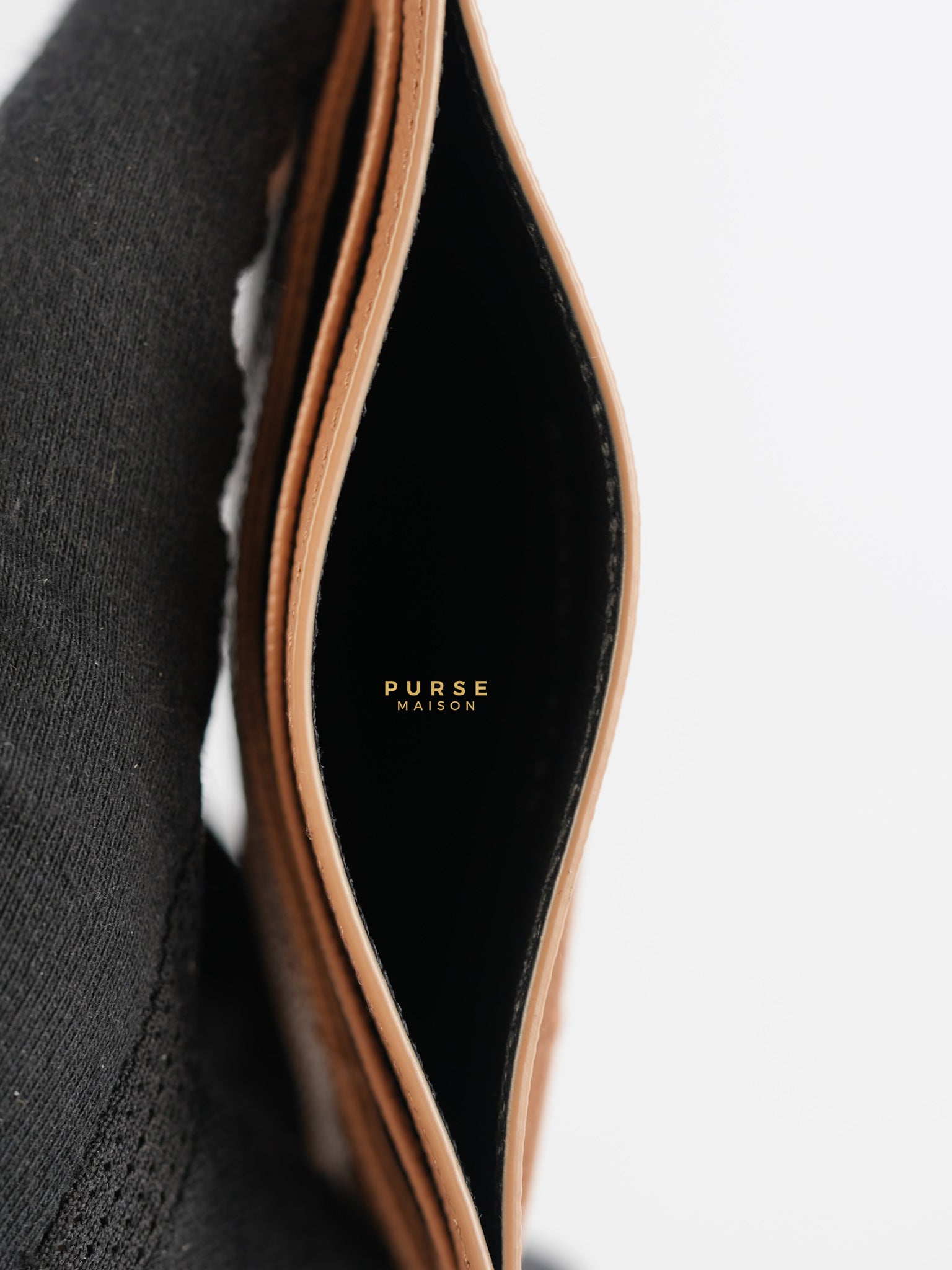 Card Holder Peach Matelasse Leather Monogram Gold Hardware | Purse Maison Luxury Bags Shop