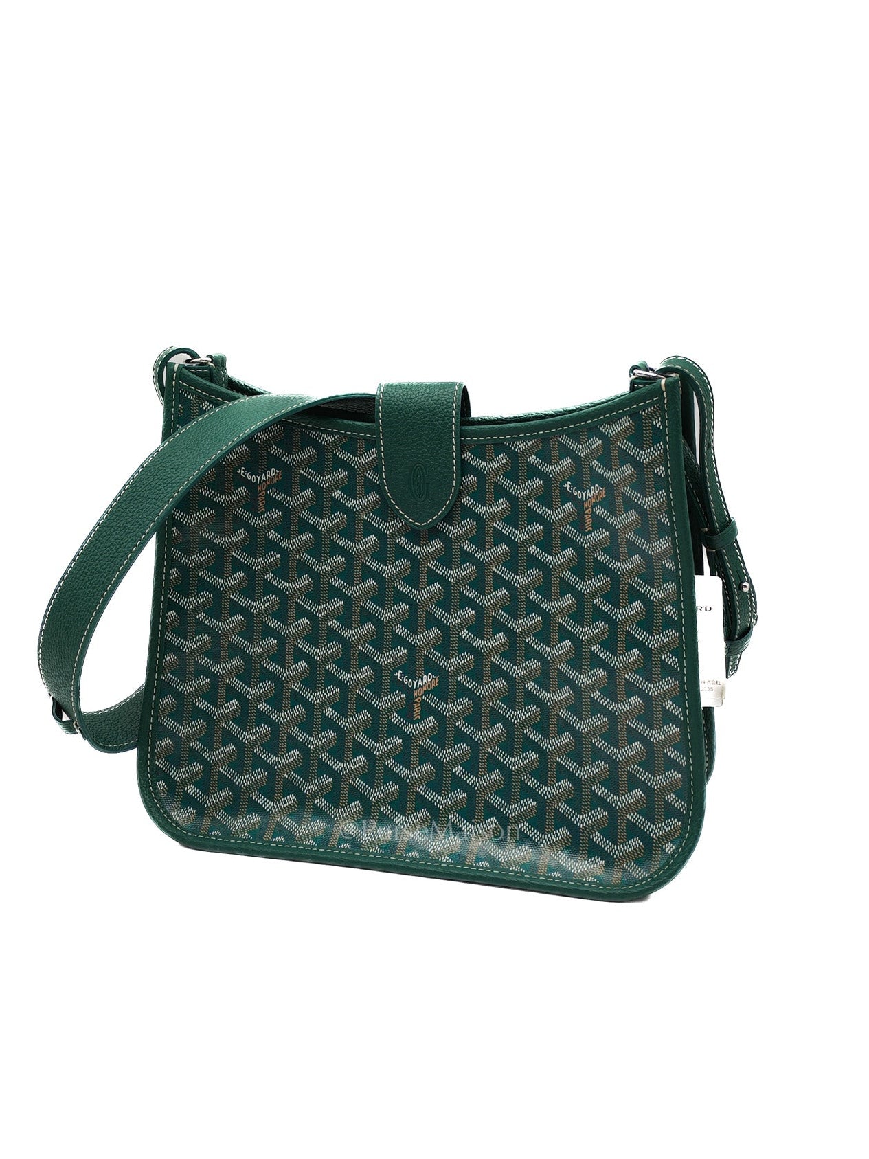 Sac Musette Crossbody Bag PM in Green Goyardine Canvas