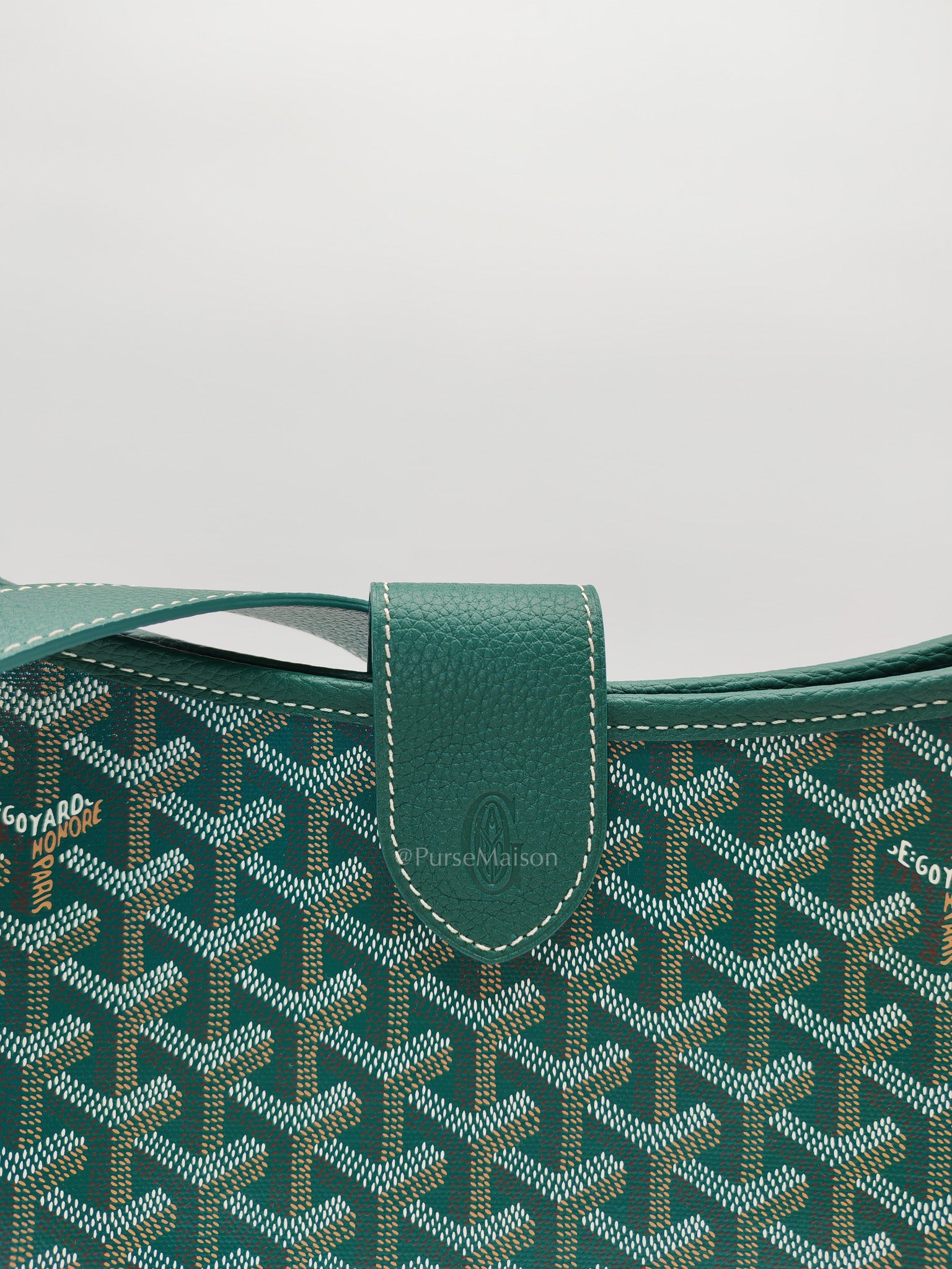 Sac Musette Crossbody Bag PM in Green Goyardine Canvas