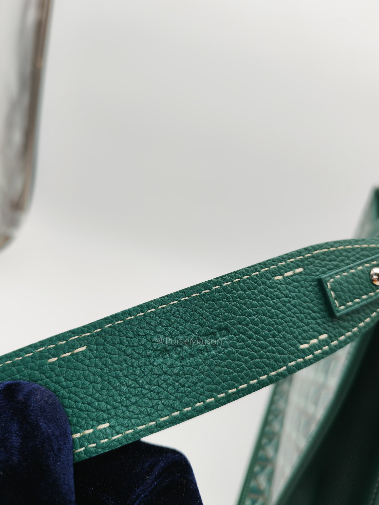 Sac Musette Crossbody Bag PM in Green Goyardine Canvas