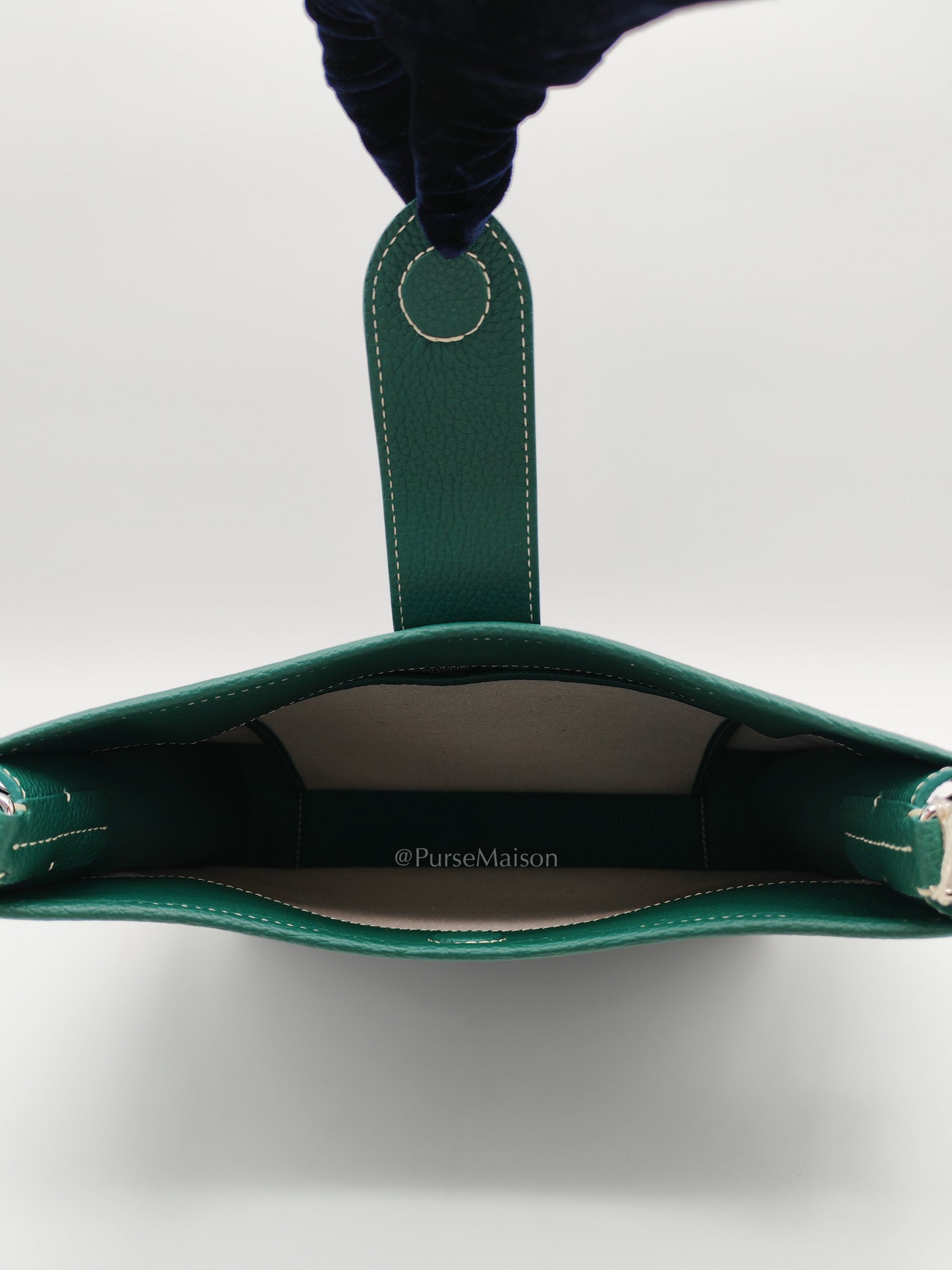 Sac Musette Crossbody Bag PM in Green Goyardine Canvas