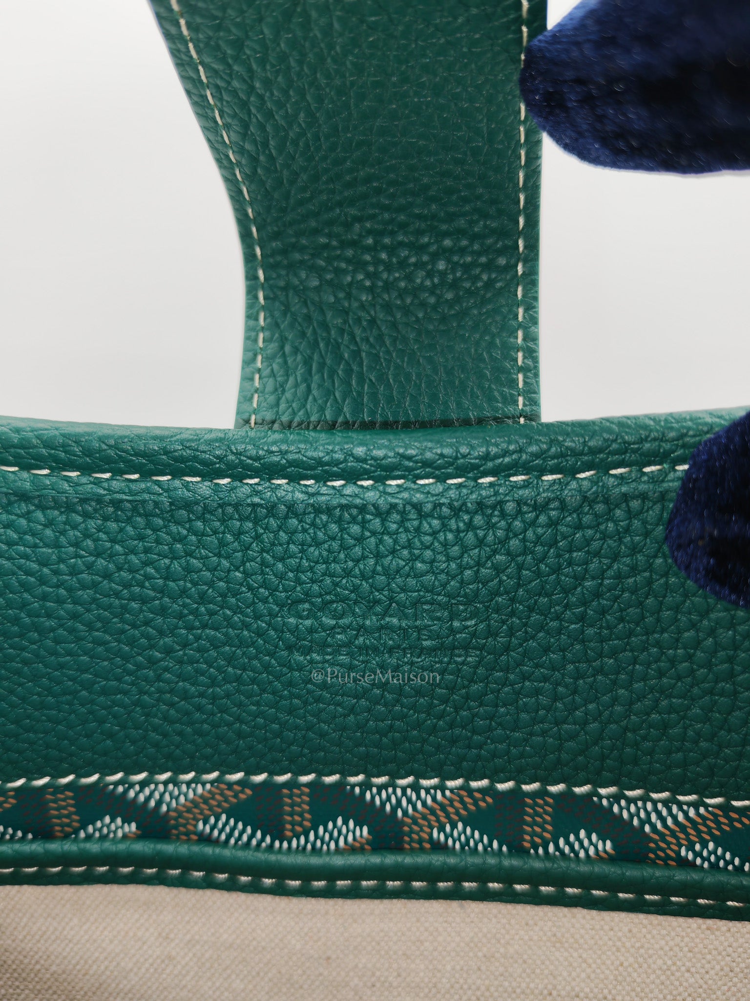 Sac Musette Crossbody Bag PM in Green Goyardine Canvas
