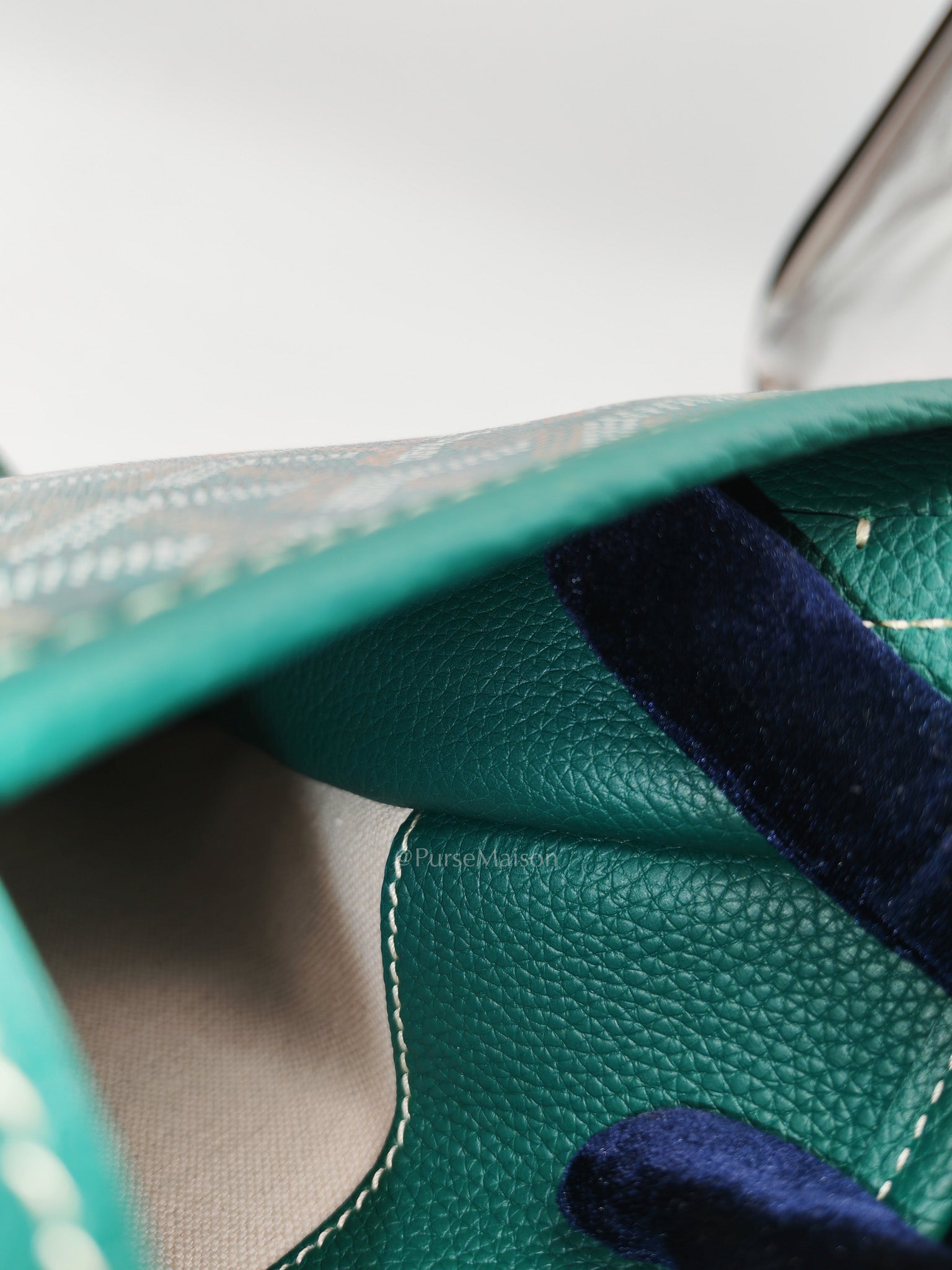 Sac Musette Crossbody Bag PM in Green Goyardine Canvas